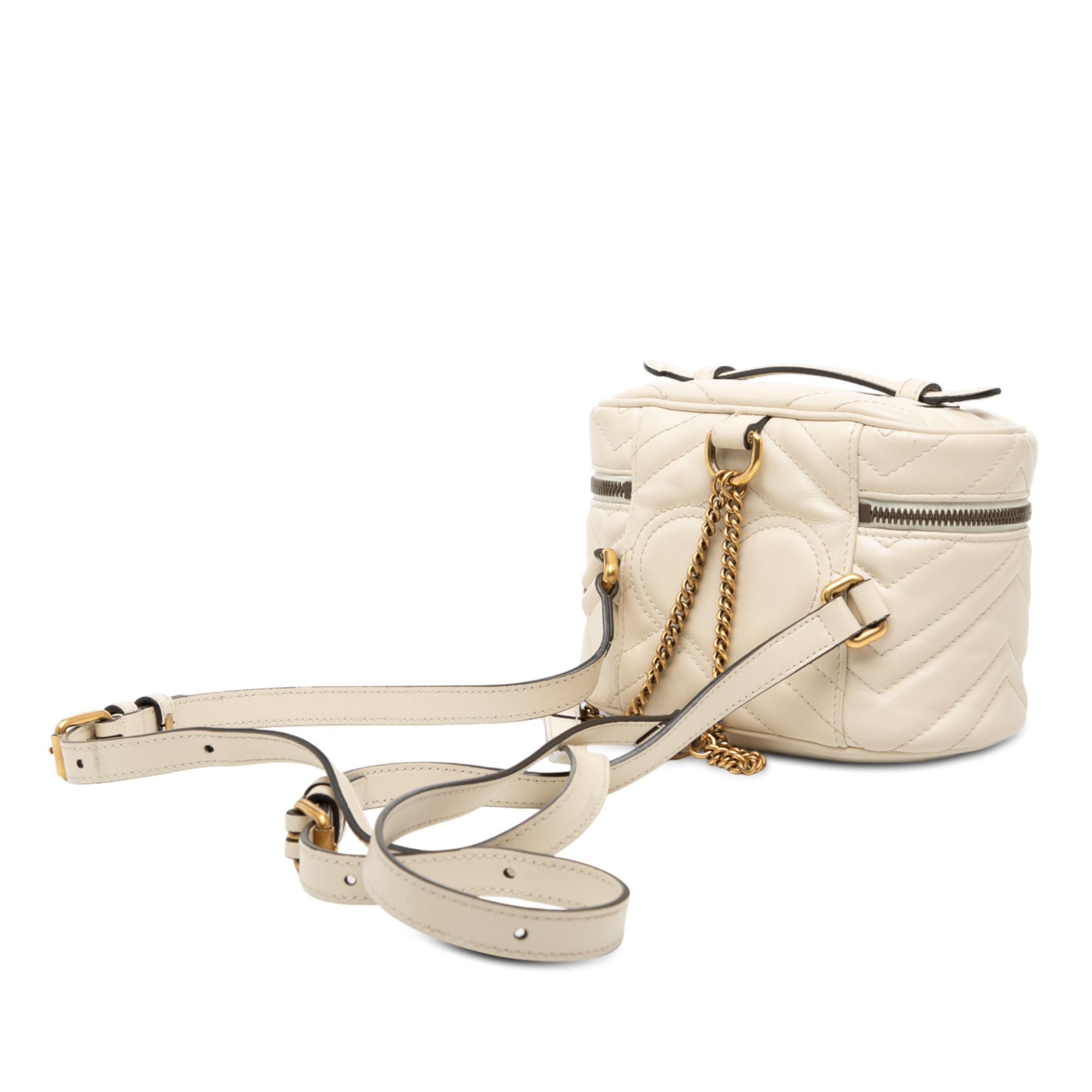 Gucci Mini GG Marmont Matelasse Leather Round Backpack