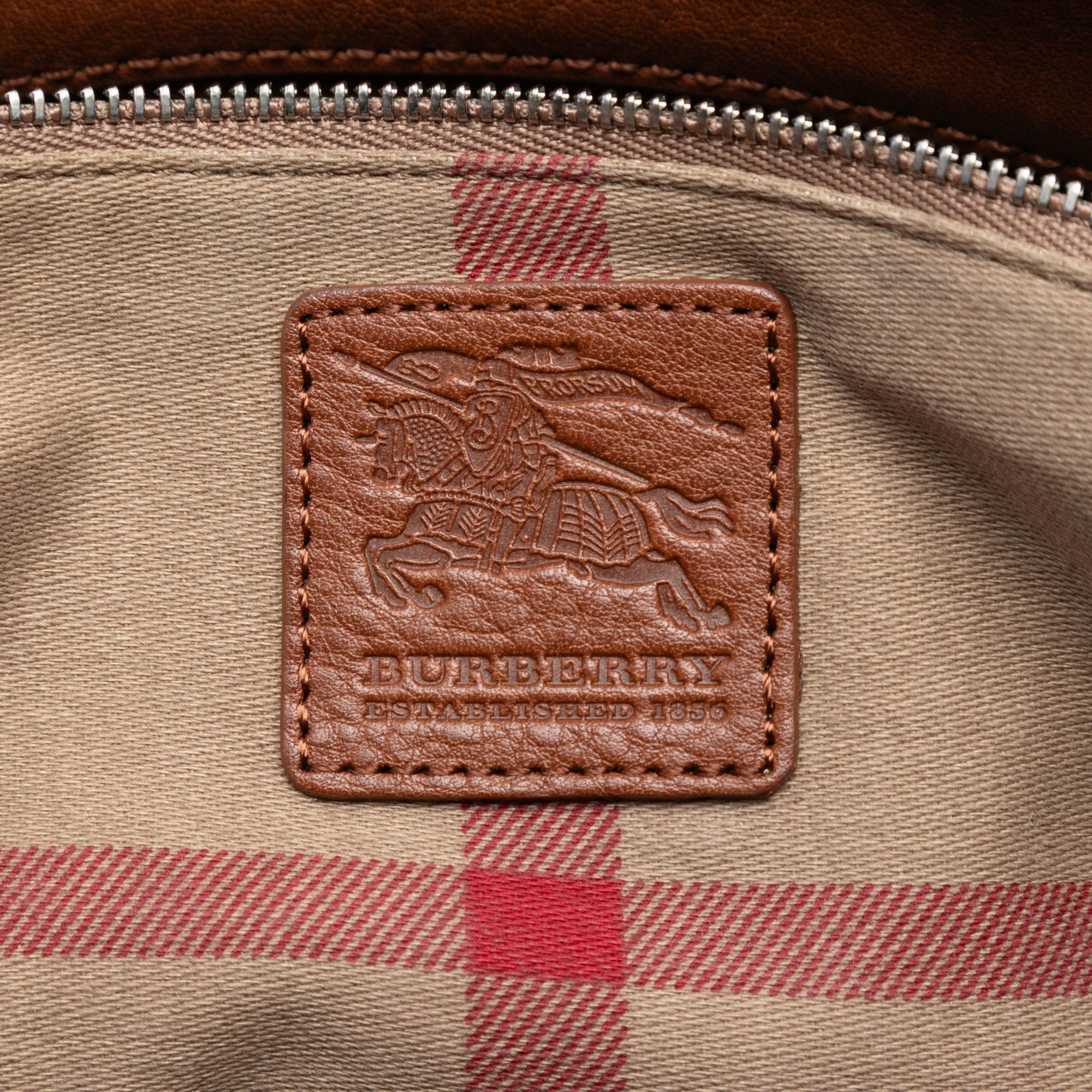 Burberry Burberry Leather Trimmed Canvas Drawstring Bucket Bag Size ONE SIZE - 5 Thumbnail