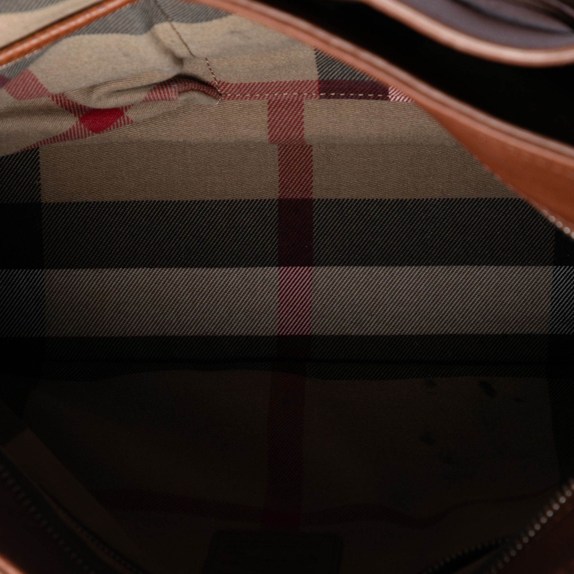 Burberry Burberry Leather Trimmed Canvas Drawstring Bucket Bag Size ONE SIZE - 4 Thumbnail