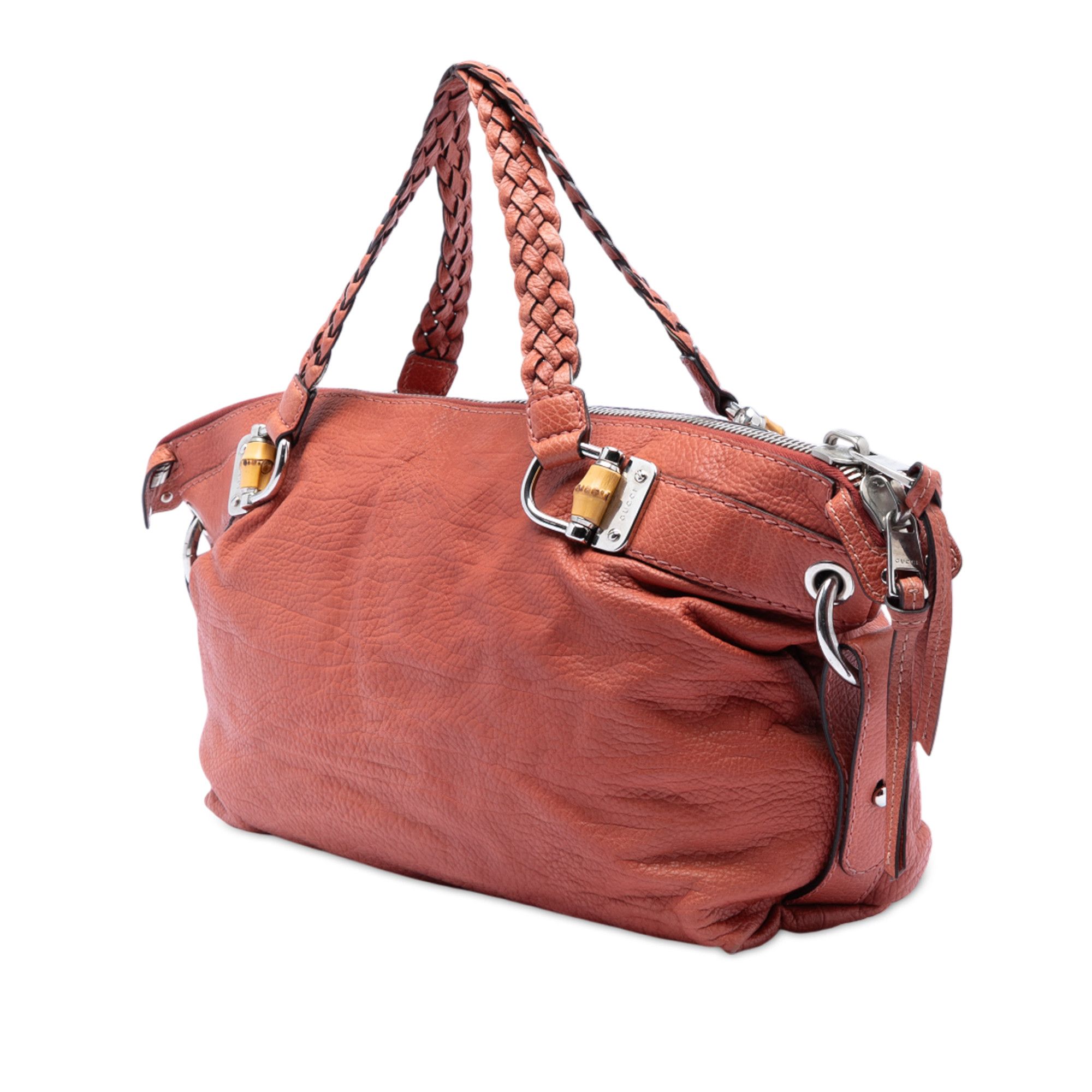 Gucci Gucci Medium Leather Bamboo Bar Tote Size ONE SIZE - 2 Thumbnail