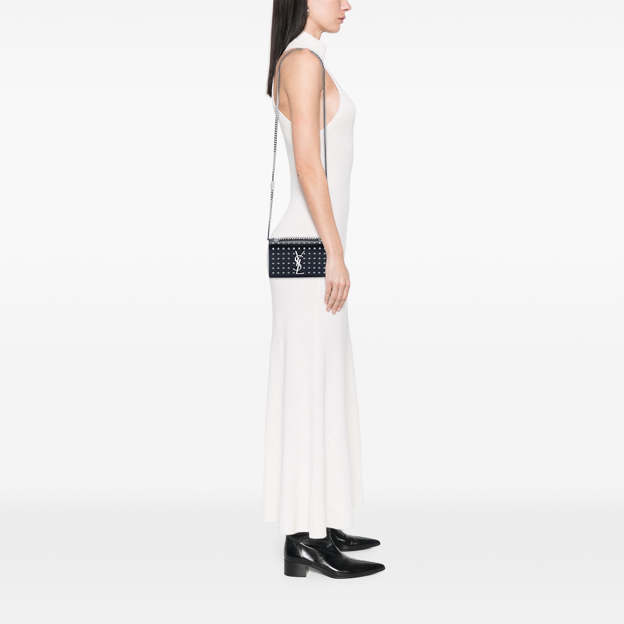 Yves Saint Laurent Yves Saint Laurent Mini Grain De Poudre Studded Kate Shoulder Bag Size ONE SIZE - 6 Thumbnail