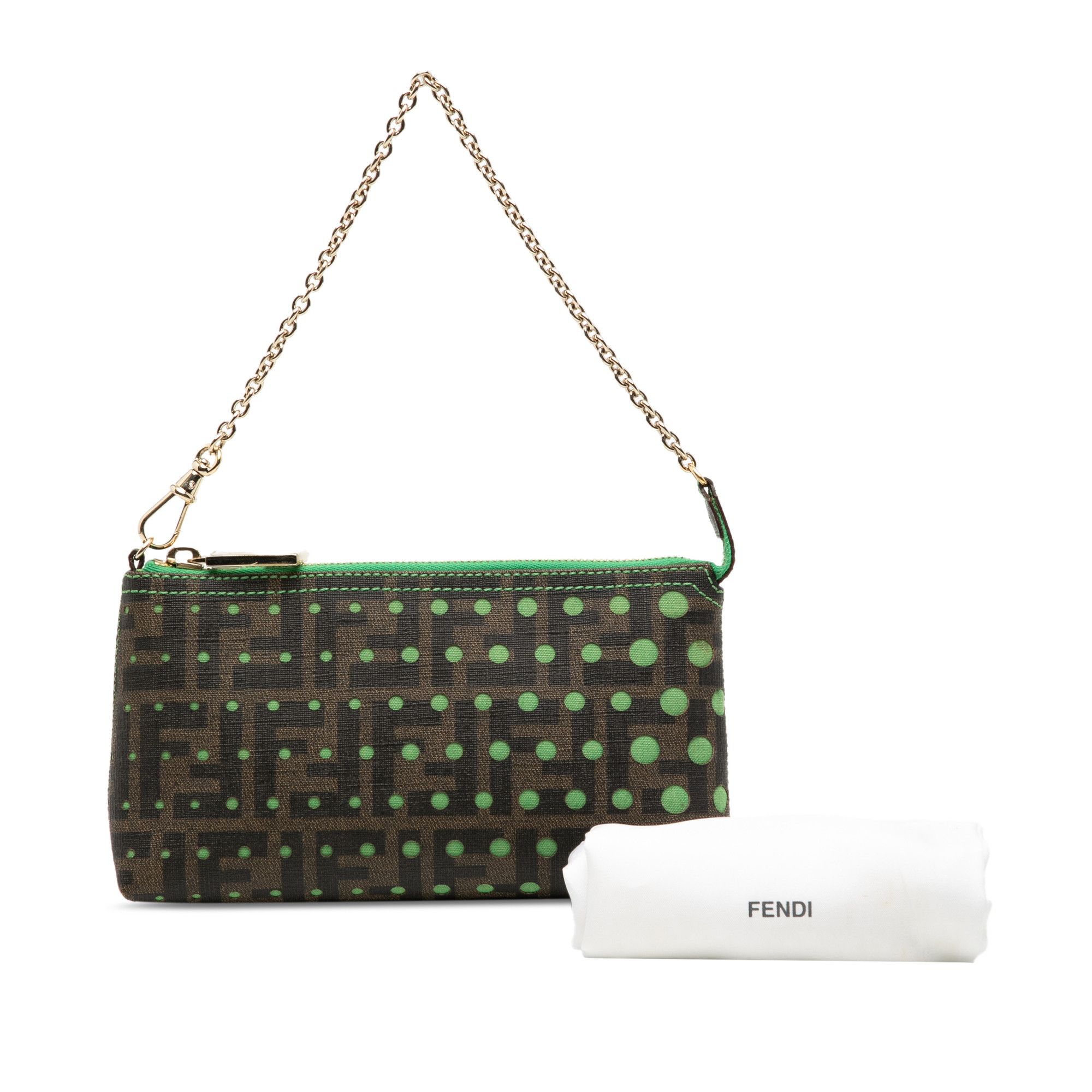 Fendi Fendi Zucca Spalmati Dots Chain Pochette Size ONE SIZE - 8 Thumbnail