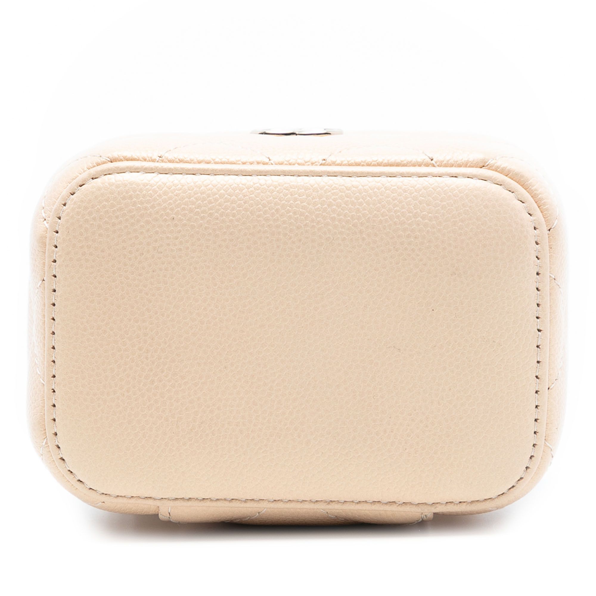 Chanel Chanel Mini Quilted Iridescent Caviar Pearl On Top Vanity Case With Chain Size ONE SIZE - 3 Thumbnail