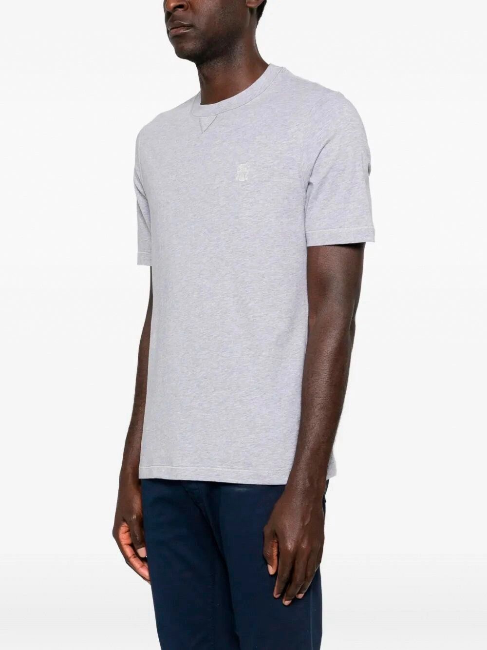 Brunello Cucinelli Crew-Neck T-Shirt With Logo Size US M / EU 48-50 / 2 - 4 Thumbnail