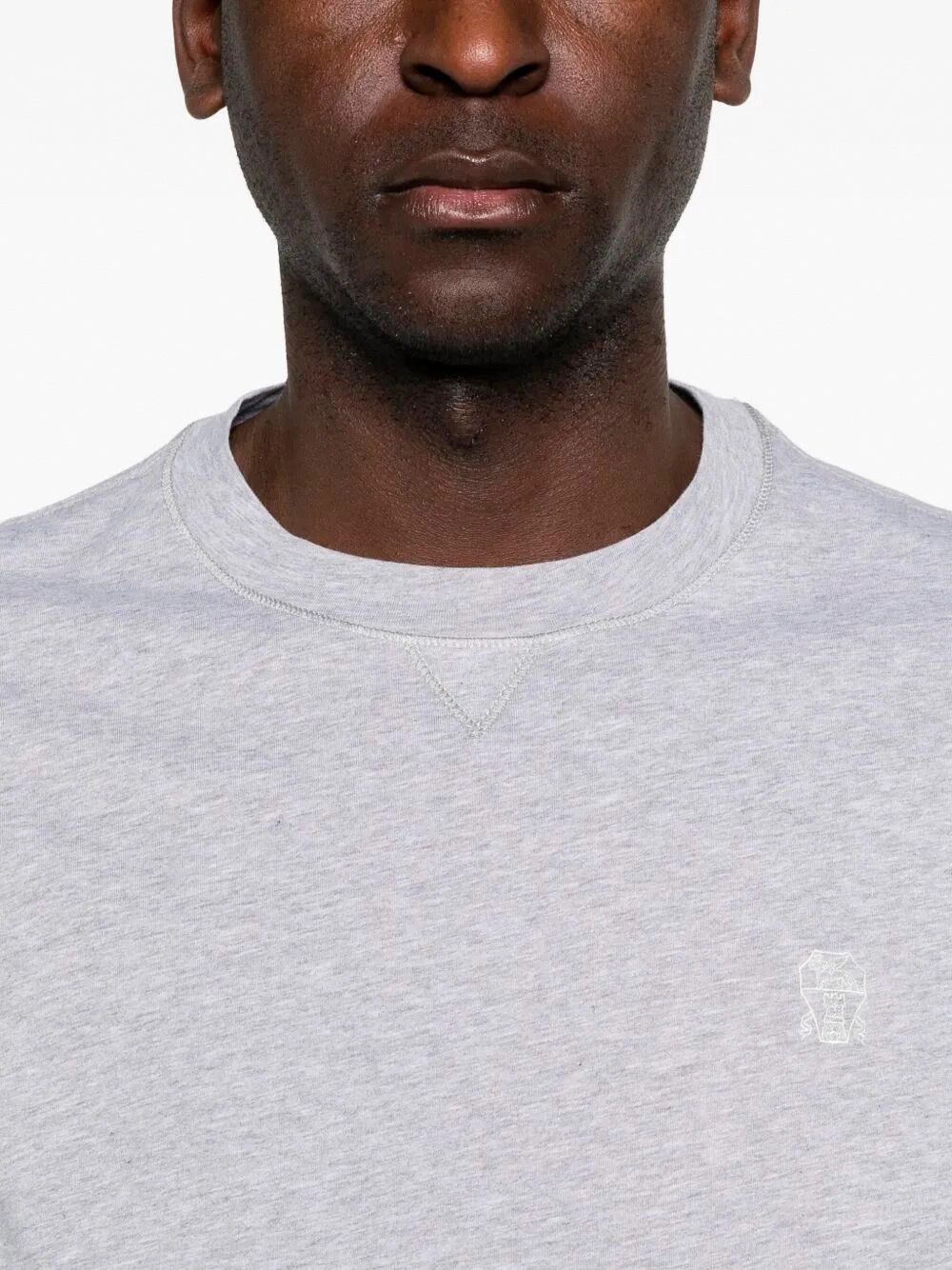 Brunello Cucinelli Crew-Neck T-Shirt With Logo Size US XL / EU 56 / 4 - 5 Thumbnail