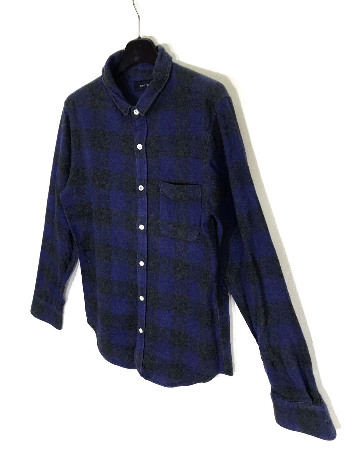 SHIPS × Ships Jet Blue Ships Jet Blue Plaid Shirt Made In Japan Size US S / EU 44-46 / 1 - 2 Thumbnail