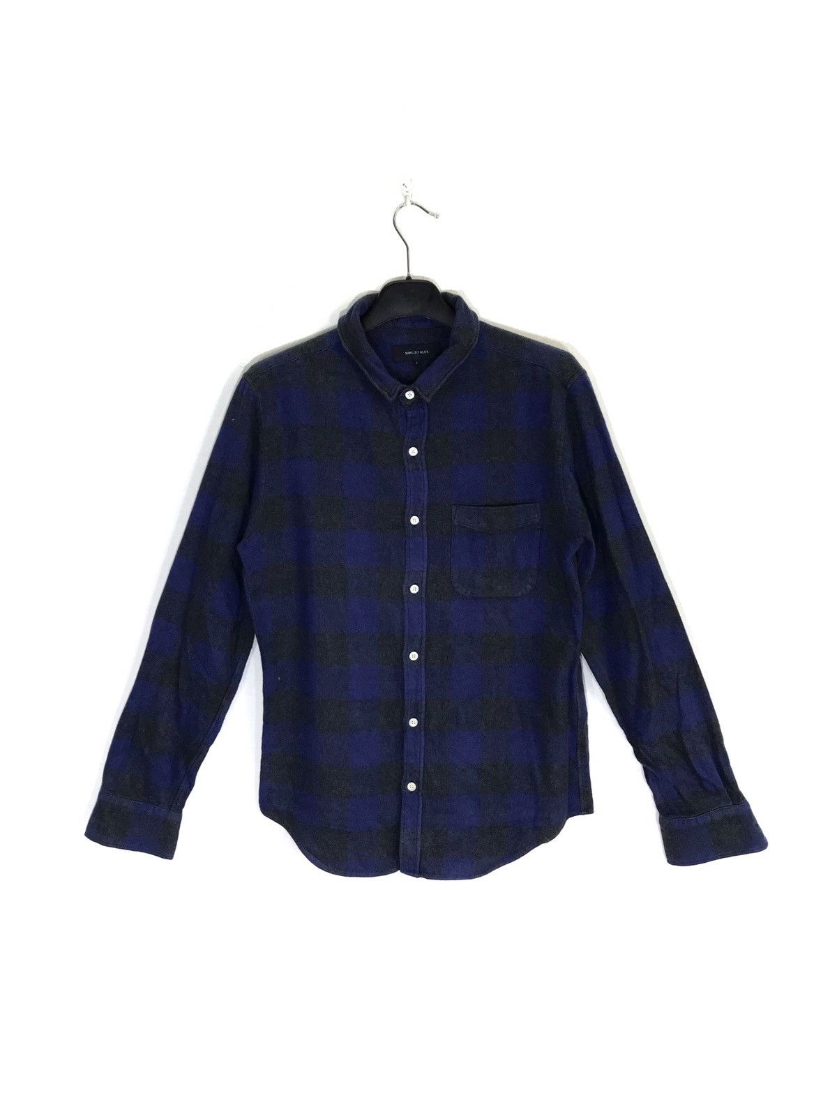 SHIPS × Ships Jet Blue Ships Jet Blue Plaid Shirt Made In Japan Size US S / EU 44-46 / 1 - 1 Thumbnail