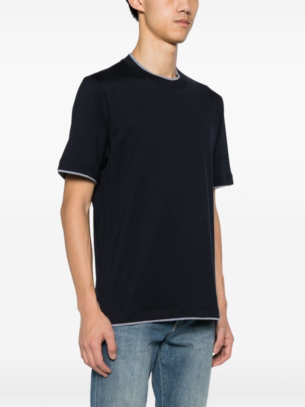 Brunello Cucinelli T-Shirt With Faux-Layering Size US XS / EU 42 / 0 - 3 Thumbnail