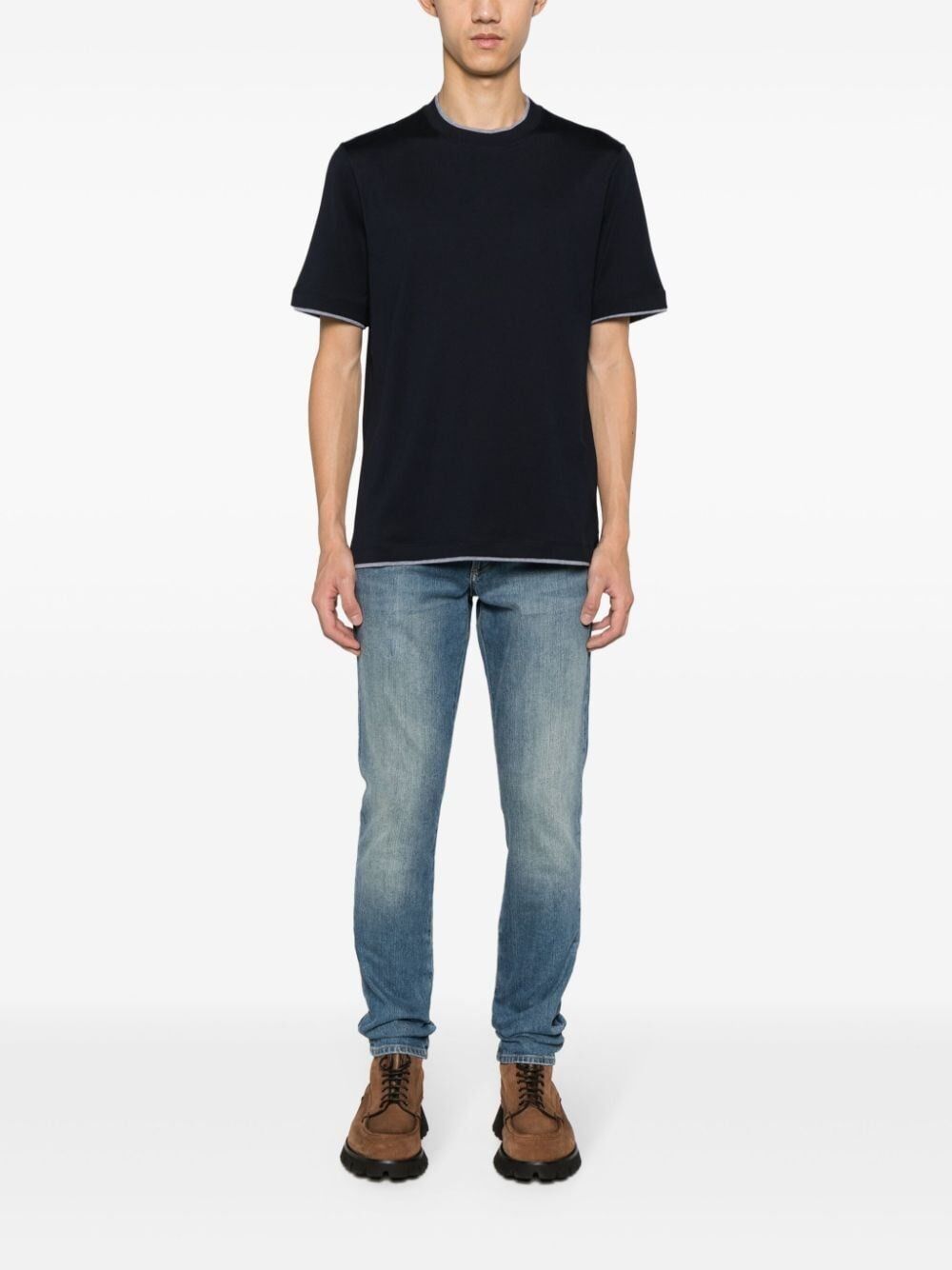 Brunello Cucinelli T-Shirt With Faux-Layering Size US XS / EU 42 / 0 - 4 Thumbnail