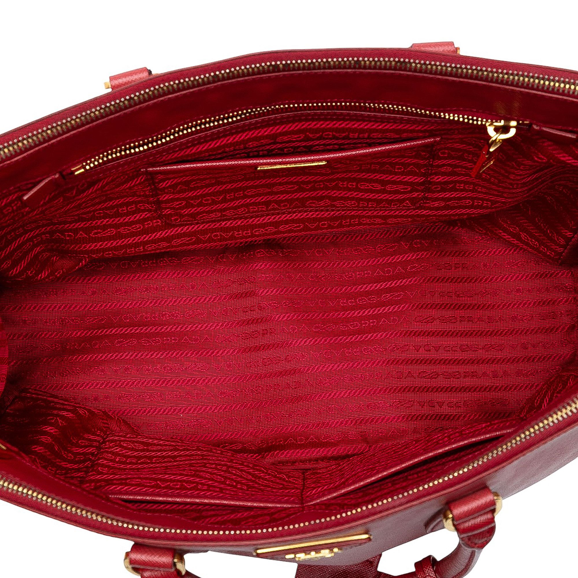 Prada Prada Large Saffiano Lux Galleria Double Zip Satchel Size ONE SIZE - 4 Thumbnail