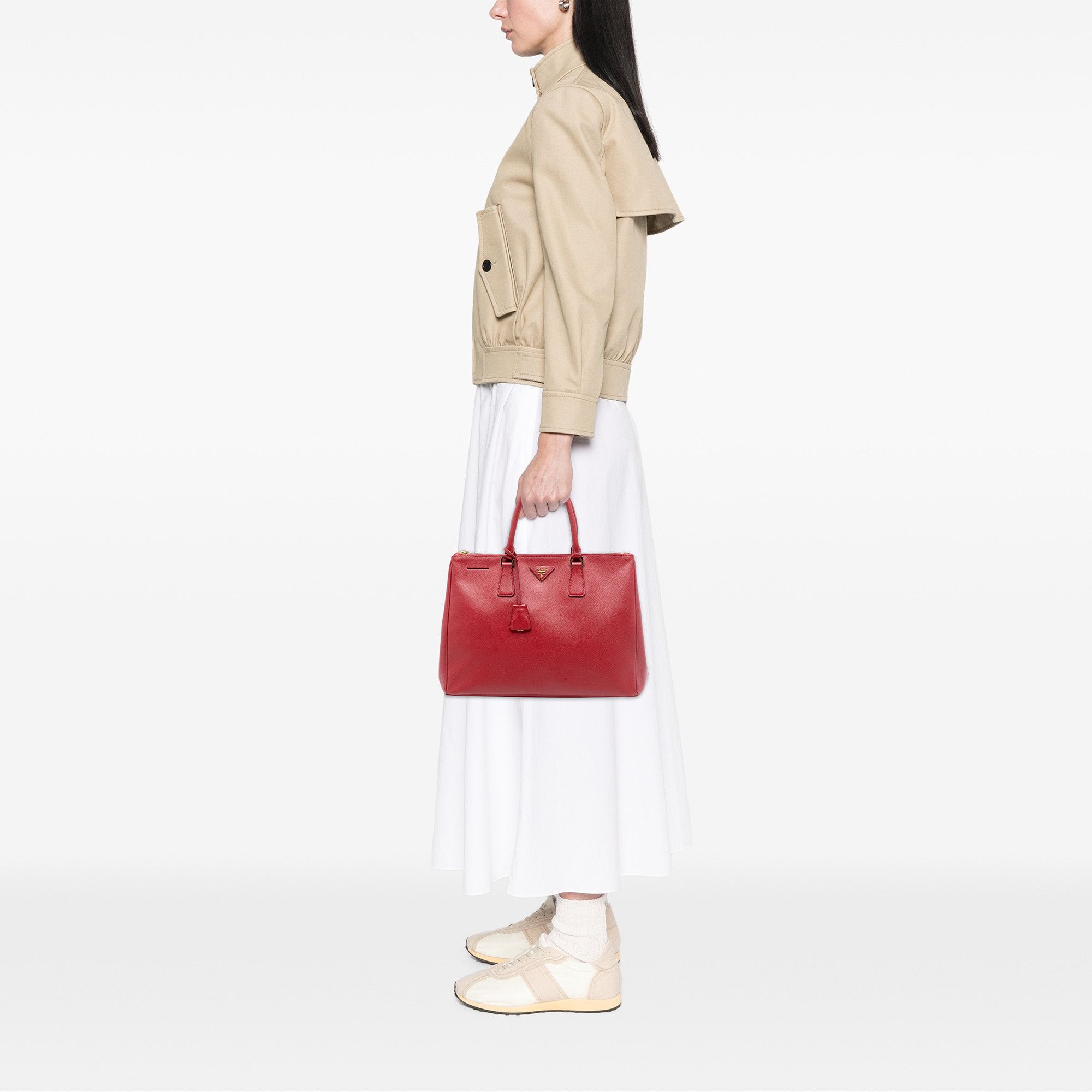Prada Prada Large Saffiano Lux Galleria Double Zip Satchel Size ONE SIZE - 6 Thumbnail