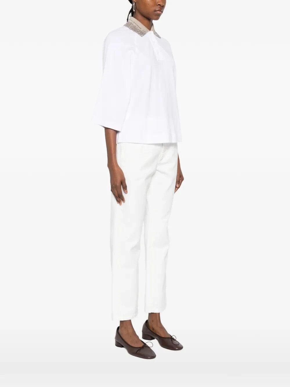 Brunello Cucinelli Polo T-Shirt Size S / US 4 / IT 40 - 4 Thumbnail