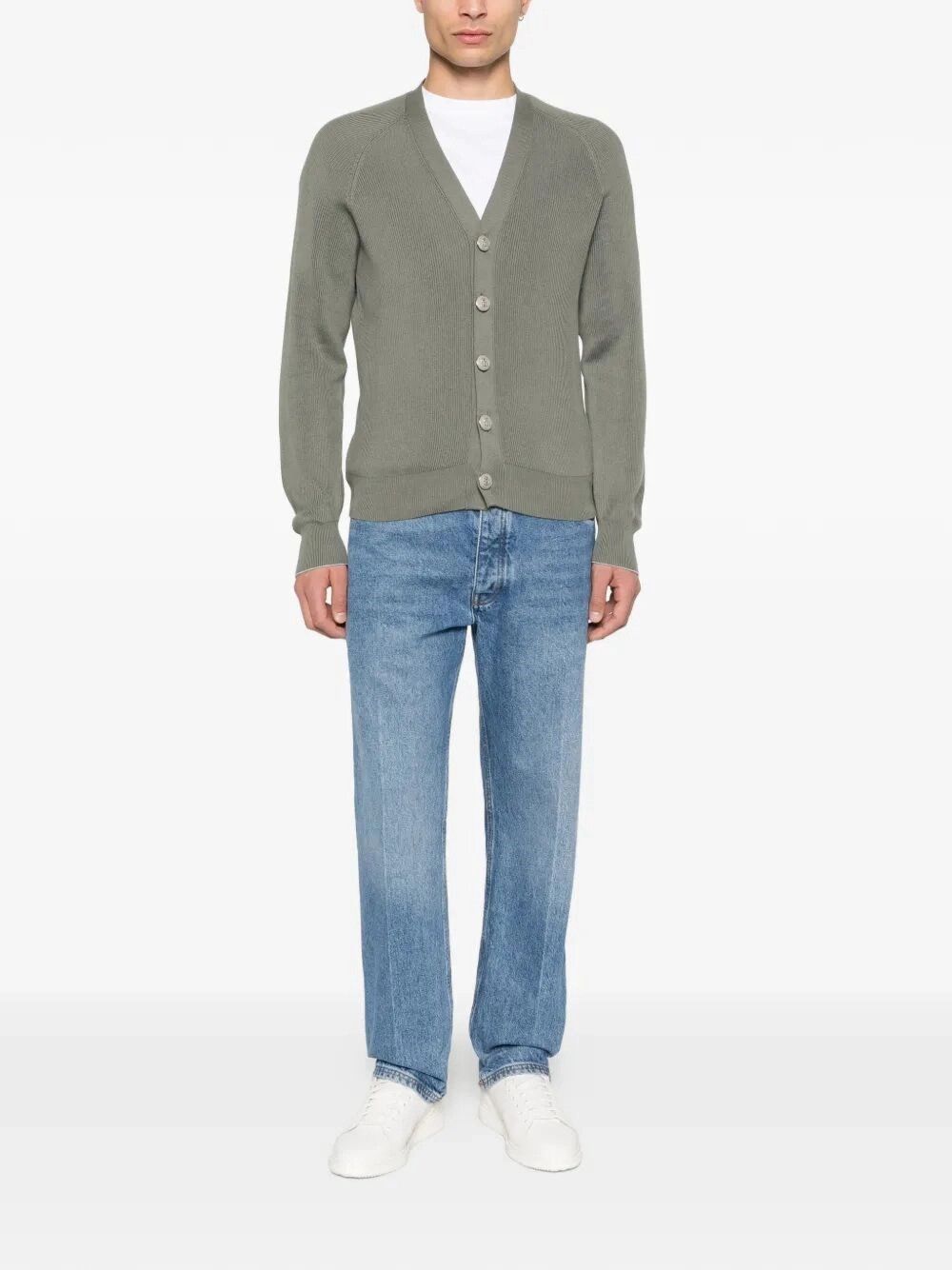 Brunello Cucinelli English Rib Knit Cardigan Size US XL / EU 56 / 4 - 2 Thumbnail