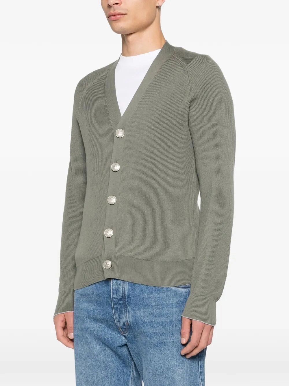 Brunello Cucinelli English Rib Knit Cardigan Size US XL / EU 56 / 4 - 5 Thumbnail