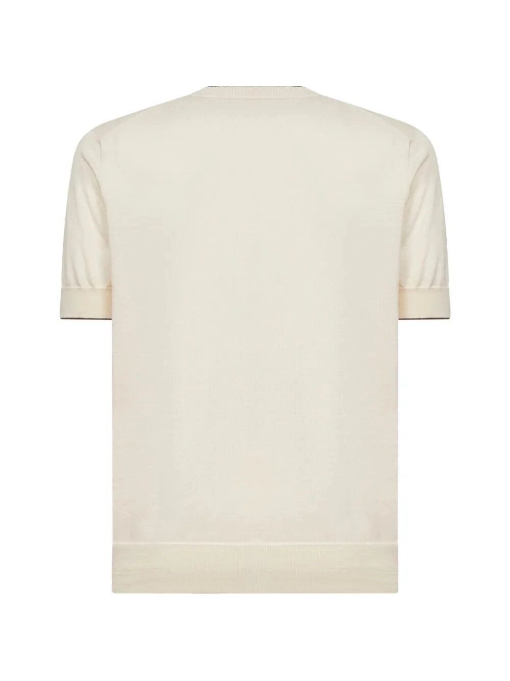 Brunello Cucinelli Cotton Lightweight Knit T-Shirt With Contrast Details Size US M / EU 48-50 / 2 - 2 Thumbnail