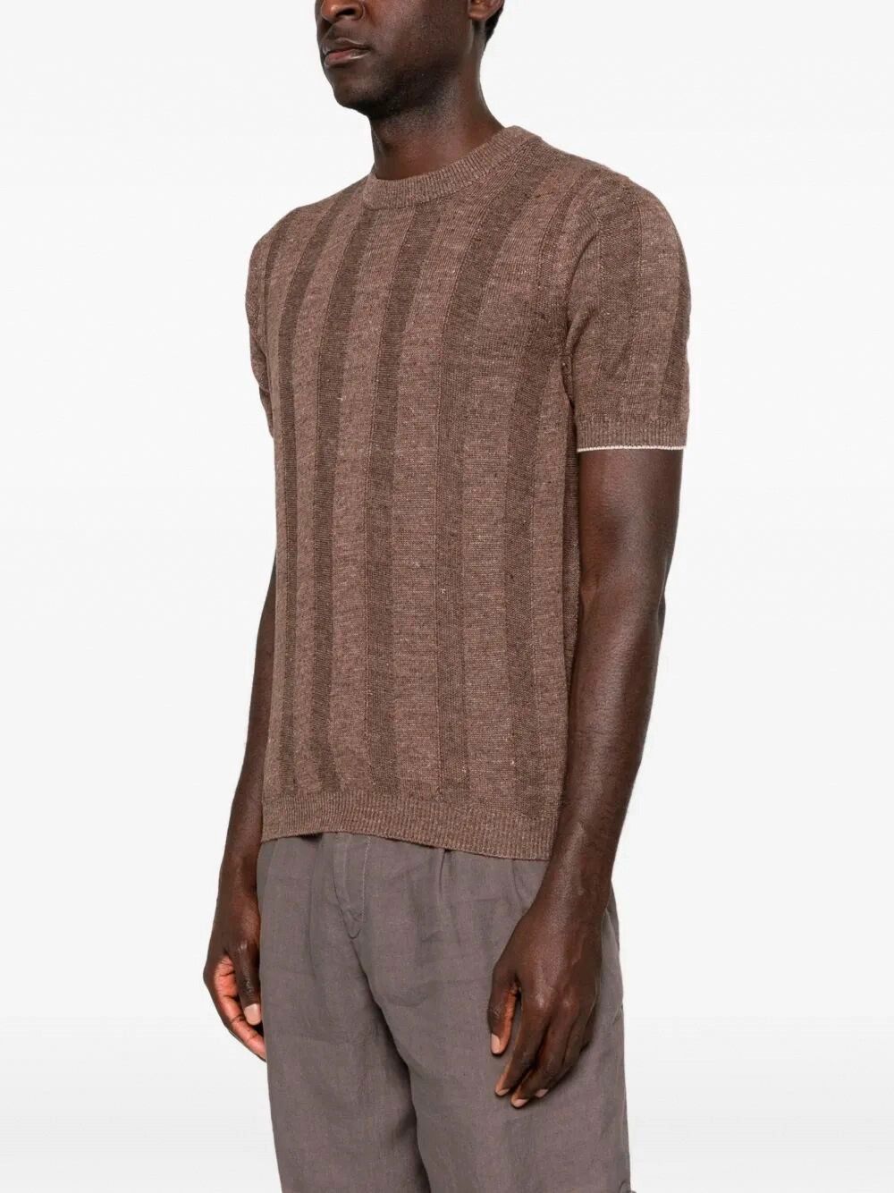 Brunello Cucinelli Short Sleeve Sweater Size US L / EU 52-54 / 3 - 3 Thumbnail