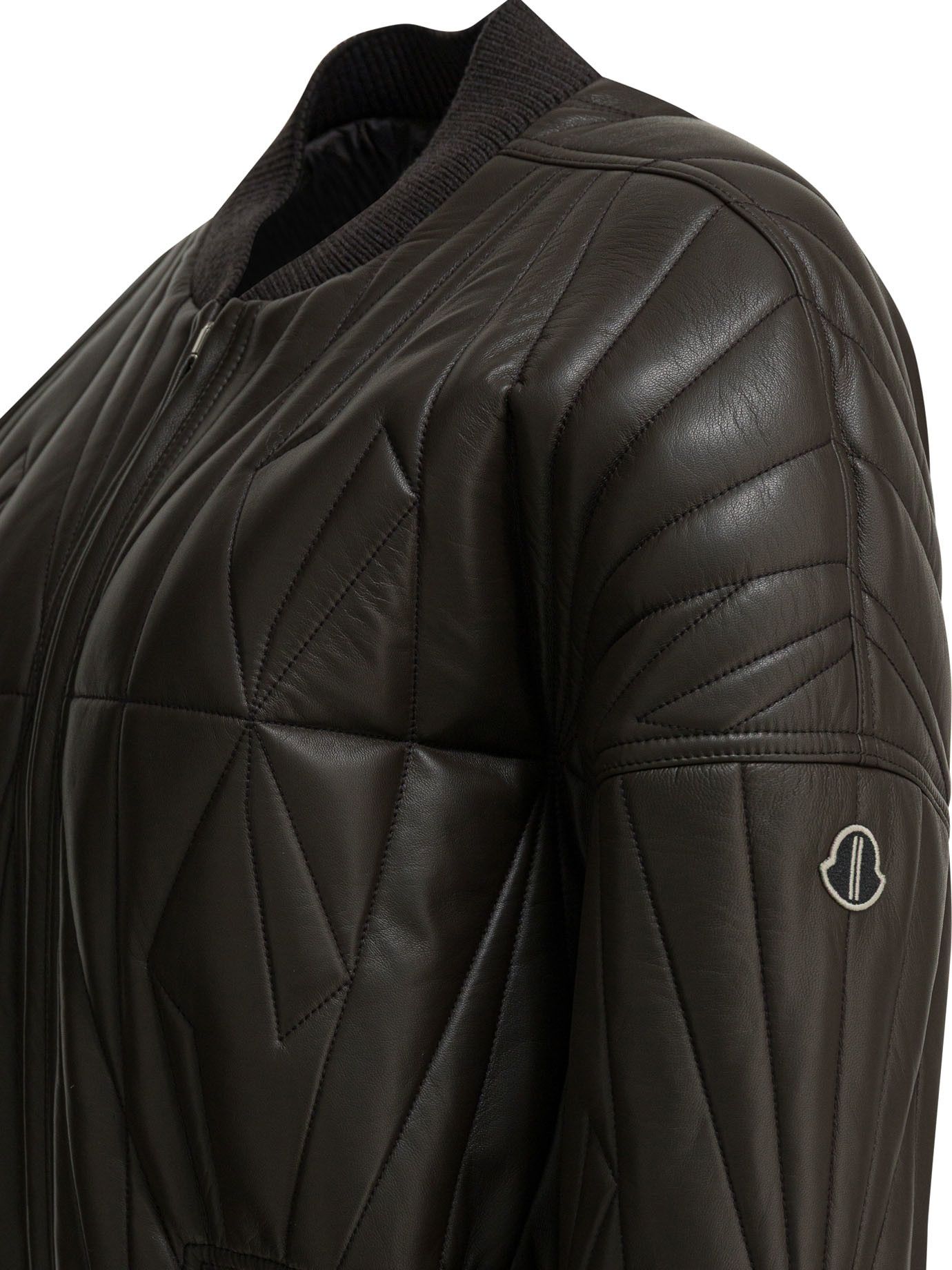 Rick Owens Rick Owens Geocamo Cropped Leather Jacket X Moncler tag size 1 Women - USA Duties Paid Size S / US 4 / IT 40 - 3 Thumbnail