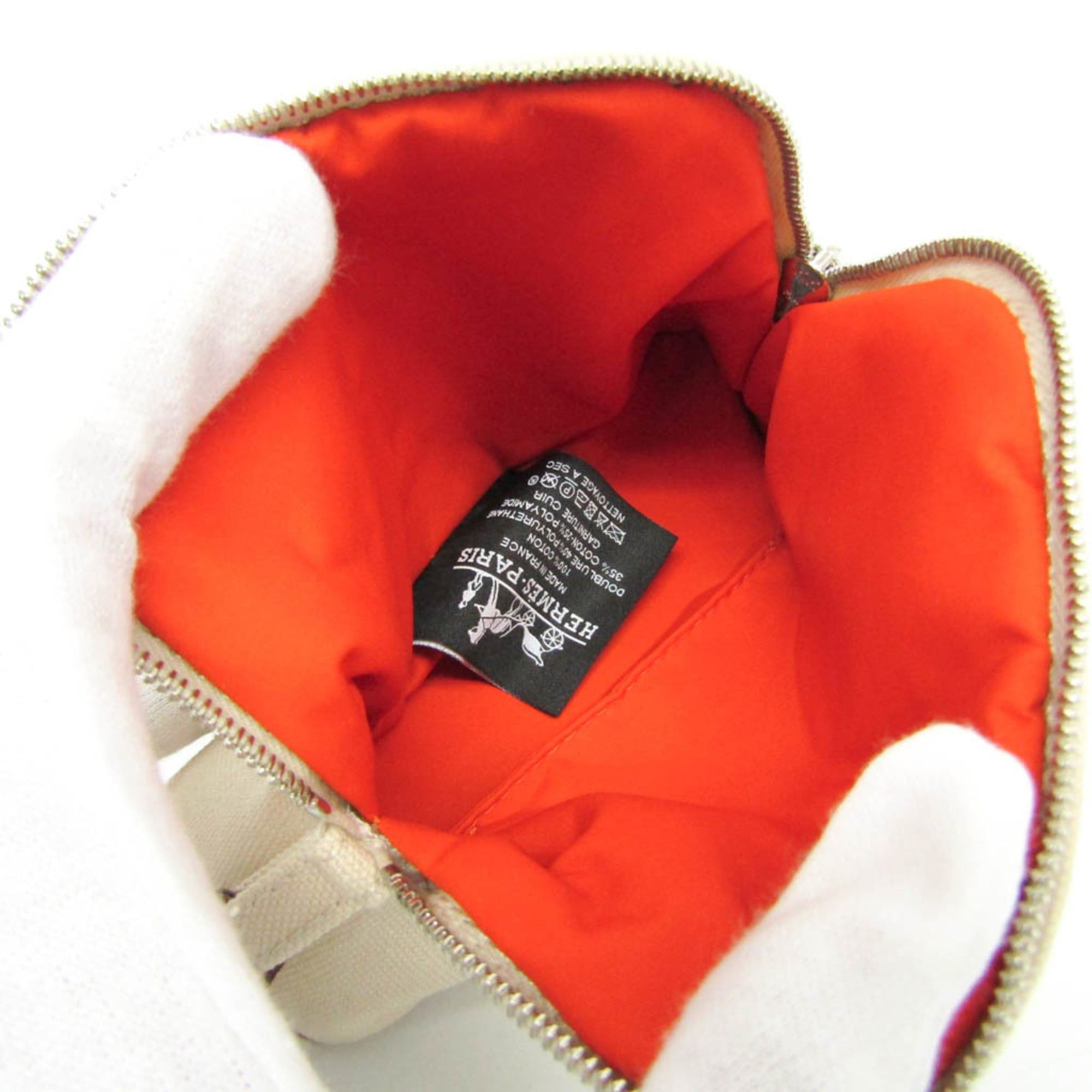 Hermes Hermes Bolide Mini Mini Women's Cotton Pouch Light Beige Size ONE SIZE - 4 Thumbnail