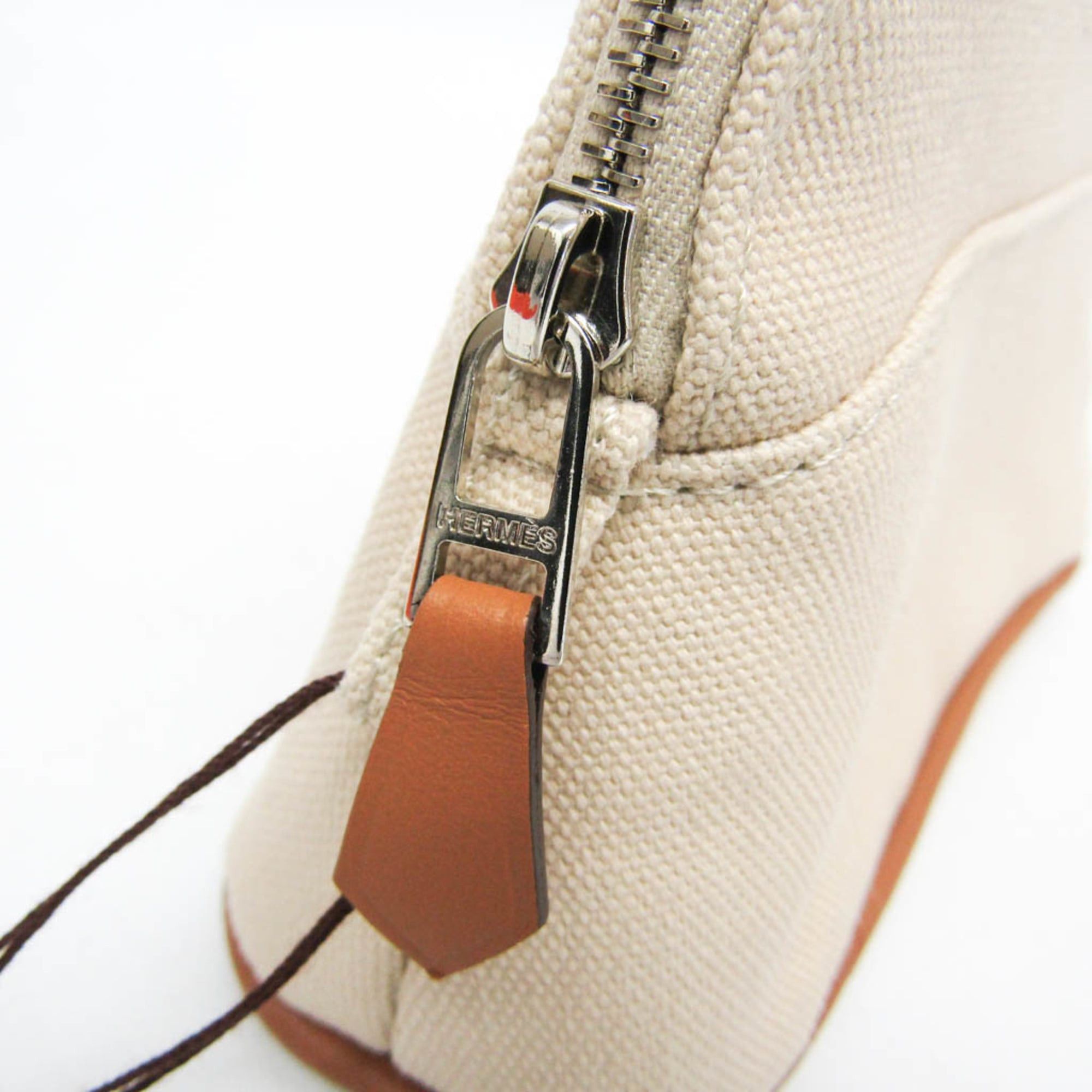 Hermes Hermes Bolide Mini Mini Women's Cotton Pouch Light Beige Size ONE SIZE - 7 Thumbnail