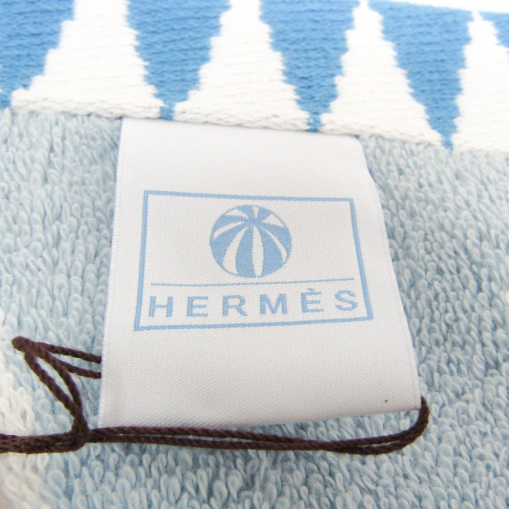 Hermes Hermes Hand Towel Light Blue,White Circus Hand Towel Size ONE SIZE - 6 Thumbnail