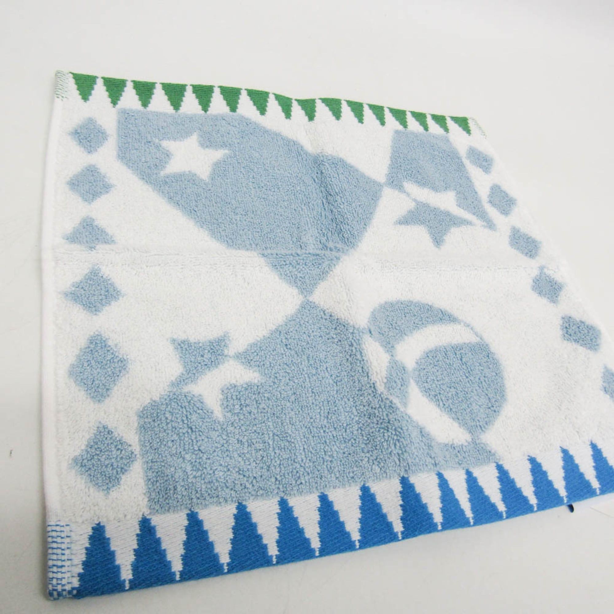 Hermes Hermes Hand Towel Light Blue,White Circus Hand Towel Size ONE SIZE - 4 Thumbnail