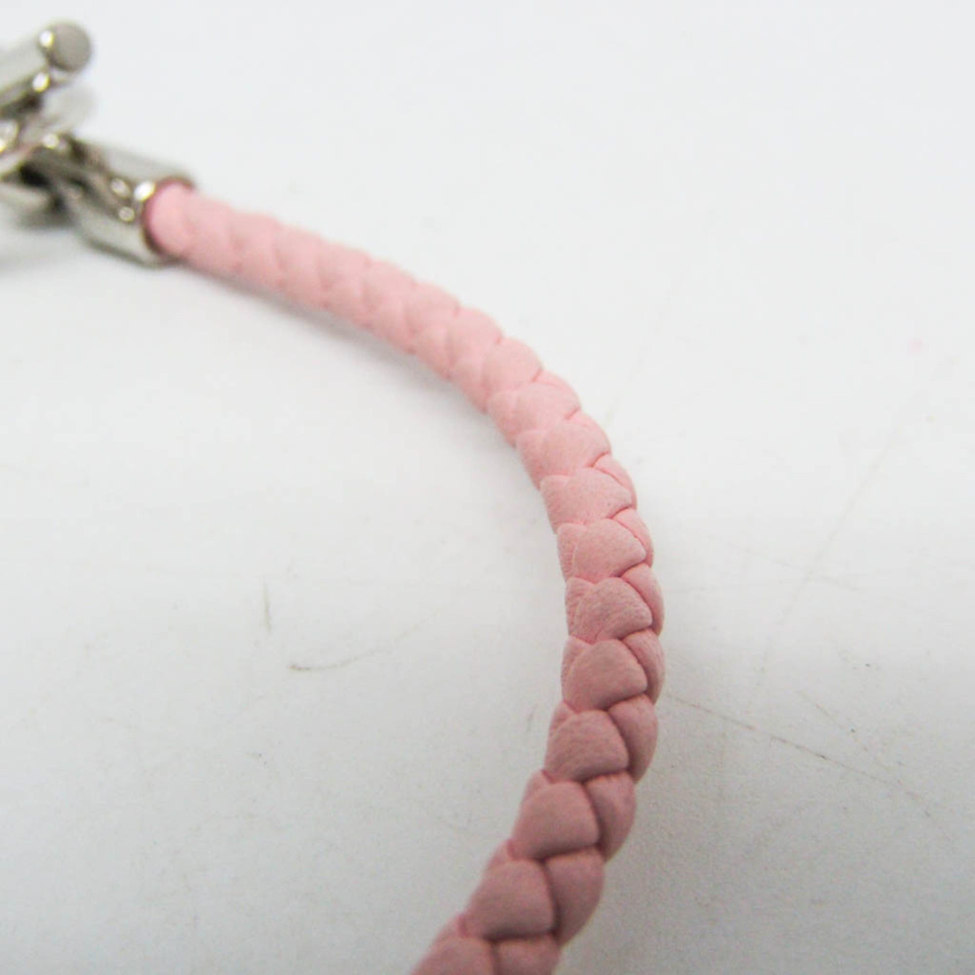 Hermes Hermes Glennan H071681F Leather,Metal Bangle Silver,Pink Size ONE SIZE - 6 Thumbnail