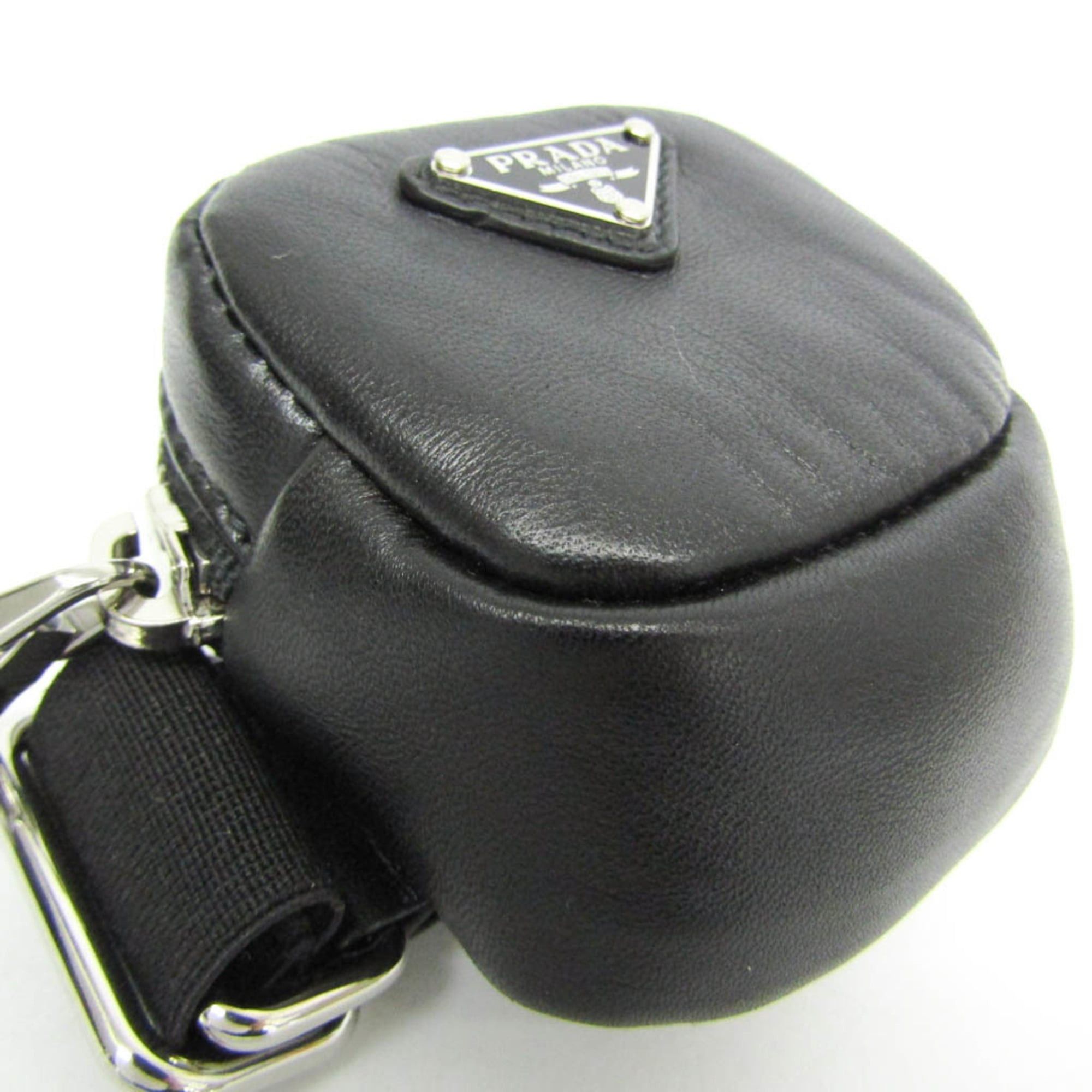 Prada Prada Belt Pouch 1TT137 Women,Men Leather Pouch Black Size ONE SIZE - 5 Thumbnail