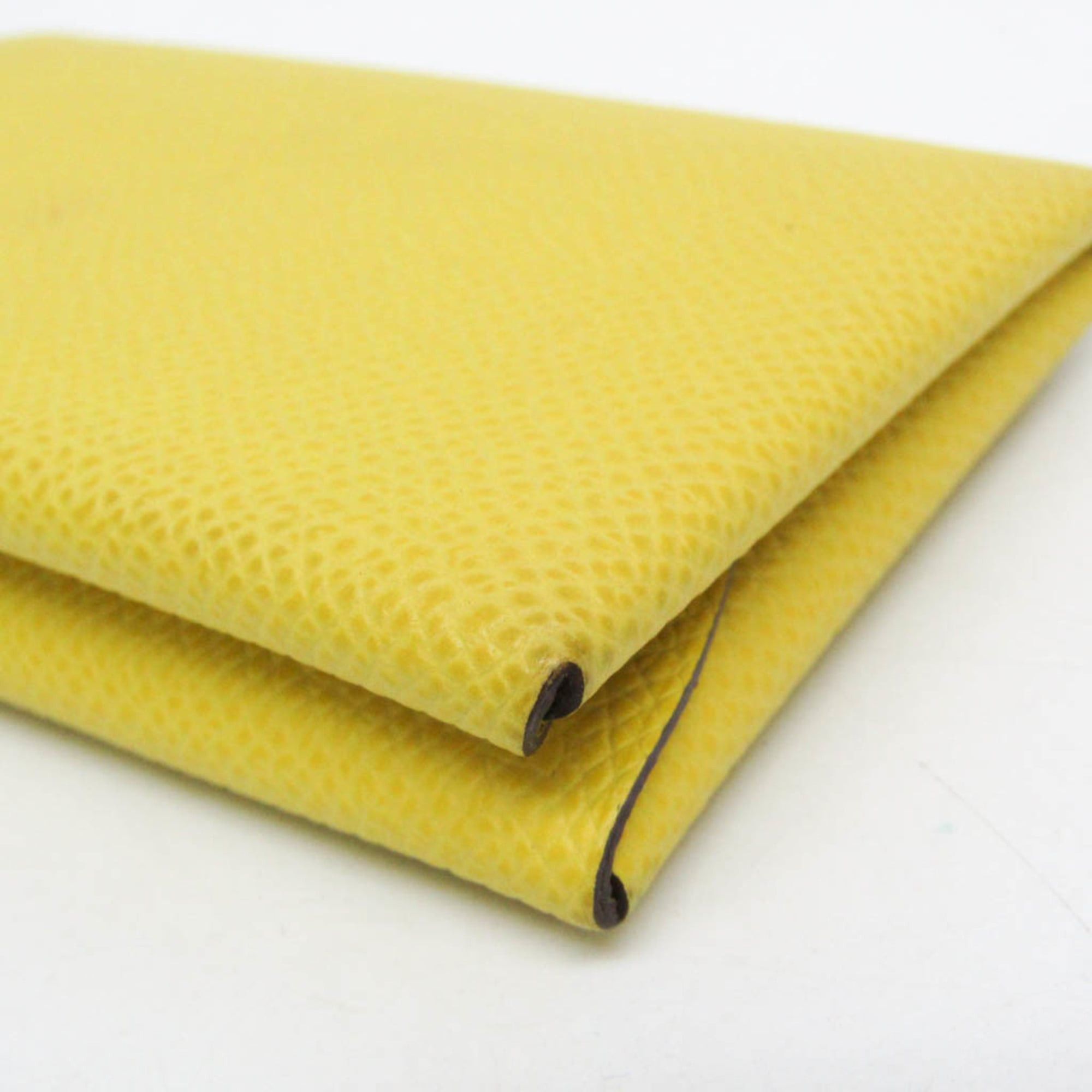 Hermes Hermes Calvi Duo Epsom Leather Card Case Yellow Size ONE SIZE - 7 Thumbnail