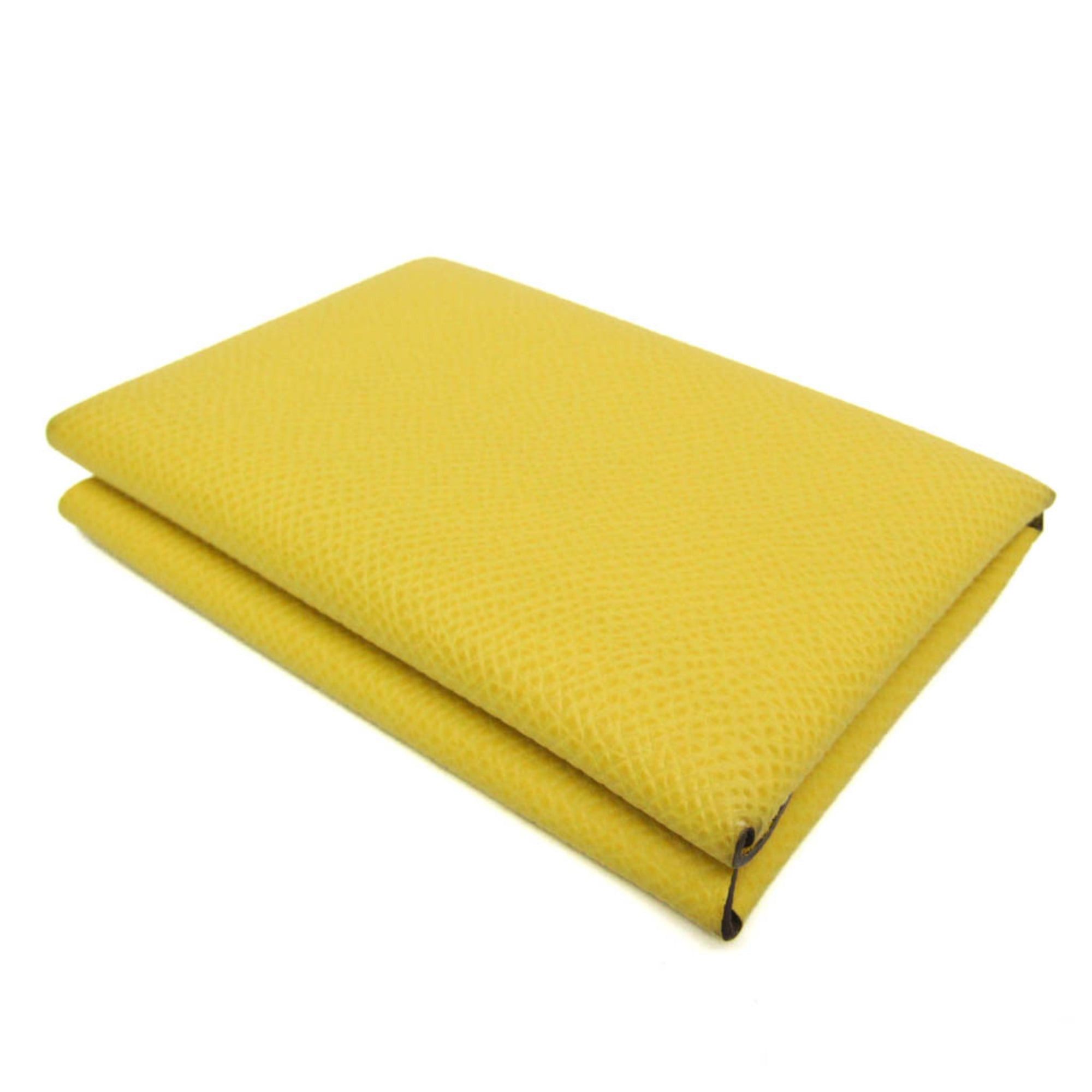 Hermes Hermes Calvi Duo Epsom Leather Card Case Yellow Size ONE SIZE - 2 Thumbnail