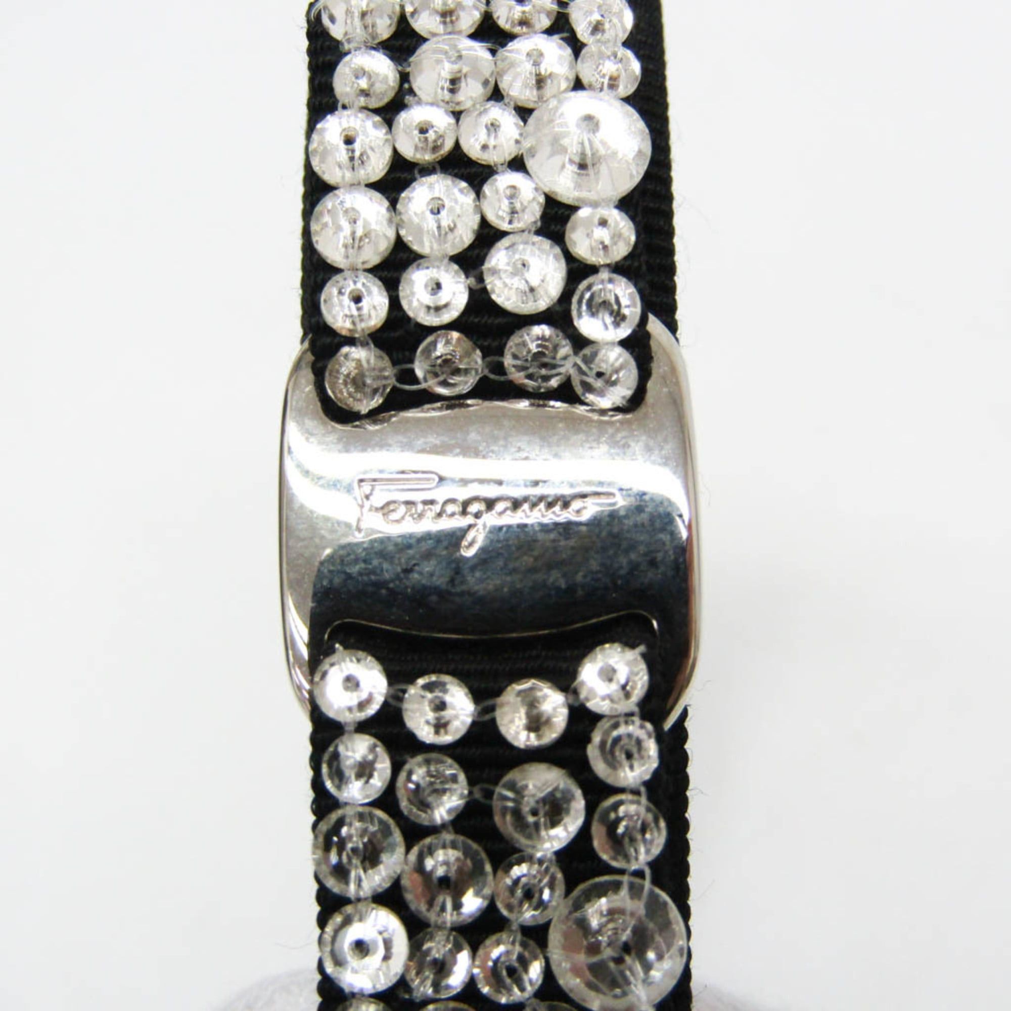 Salvatore Ferragamo Salvatore Ferragamo Vara Rhinestone Cotton,Metal Women's Alice Band Black Size ONE SIZE - 7 Thumbnail