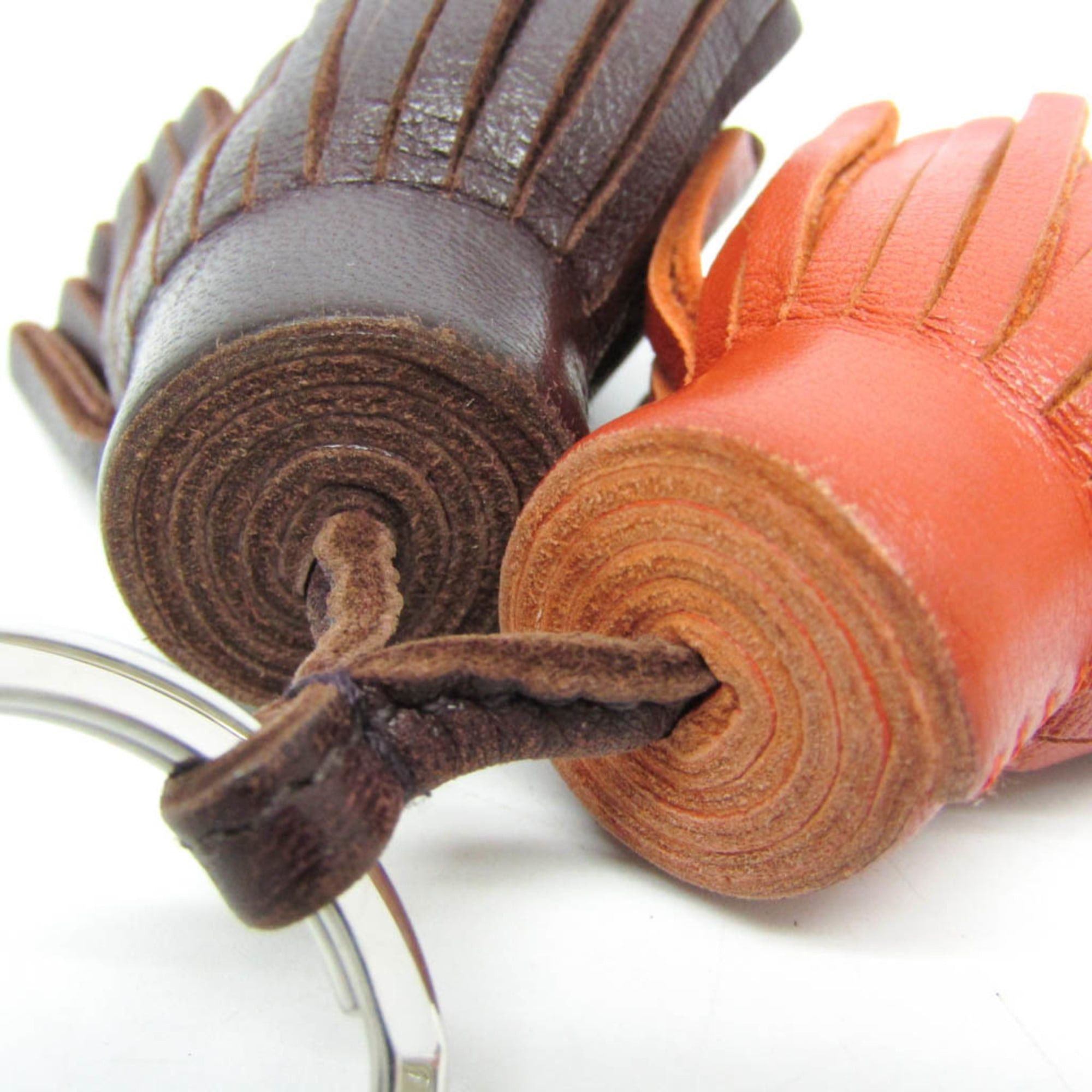 Hermes Hermes Carmen Uno Dos Keyring (Brown,Dark Brown) Size ONE SIZE - 4 Thumbnail