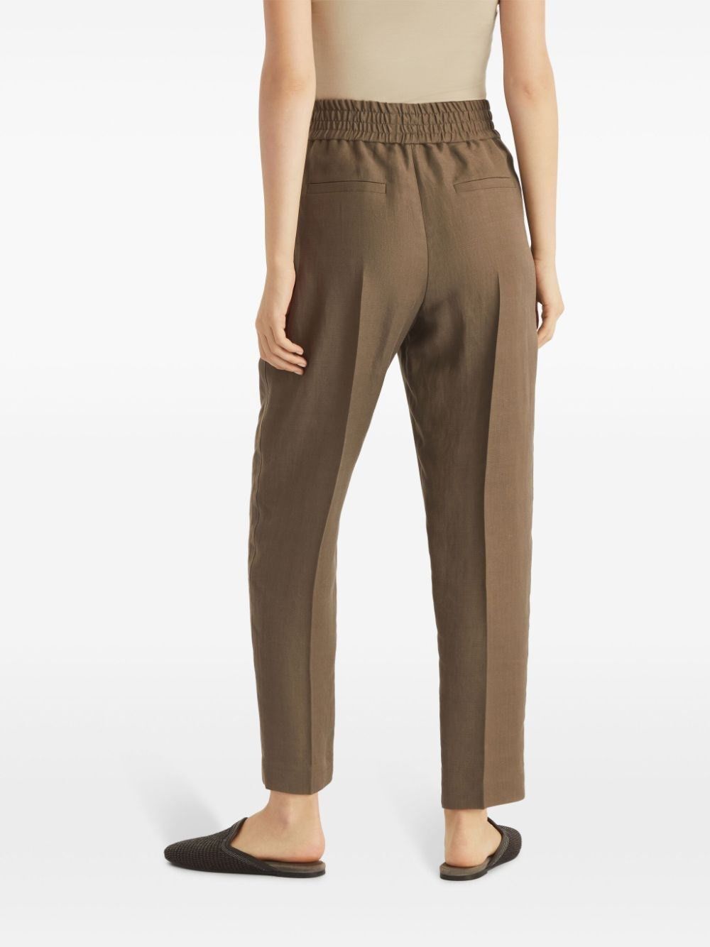 Brunello Cucinelli Viscose And Linen Fluid Twill Baggy Pull-On Pants Size 34" / US 12 / IT 48 - 5 Thumbnail