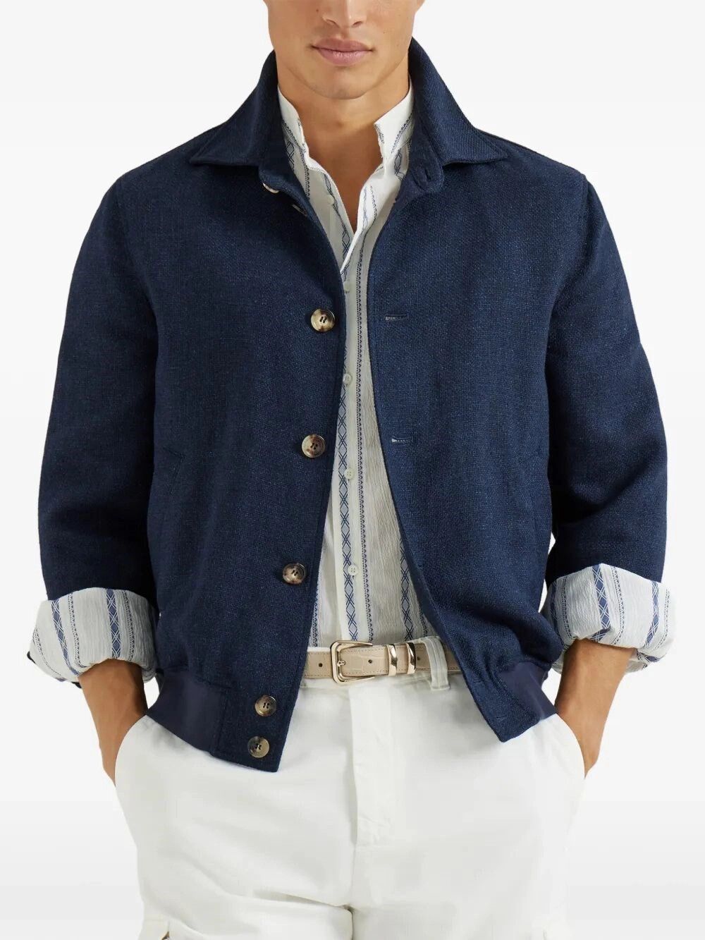 Brunello Cucinelli Bomber Jacket Size US XL / EU 56 / 4 - 4 Thumbnail