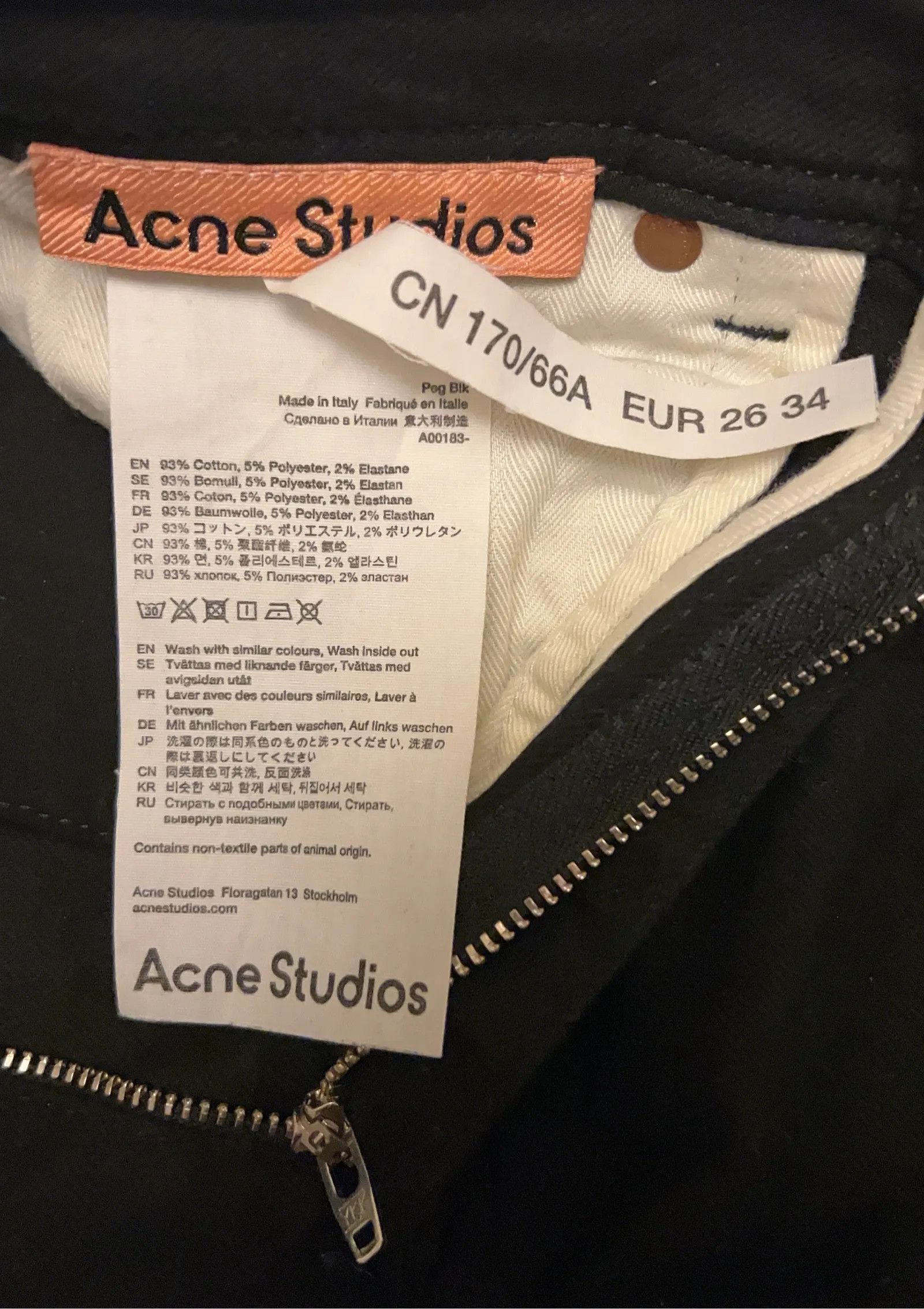 Acne Studios Acne Studios Peg Blk Jeans Size 26" / US 2 / IT 38 - 3 Thumbnail