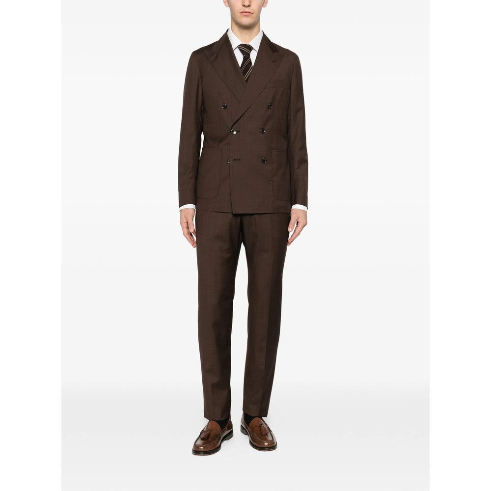 Tagliatore Tagliatore BROWN Suits - Double Breasted Suits Size US M / EU 48-50 / 2 - 2 Thumbnail