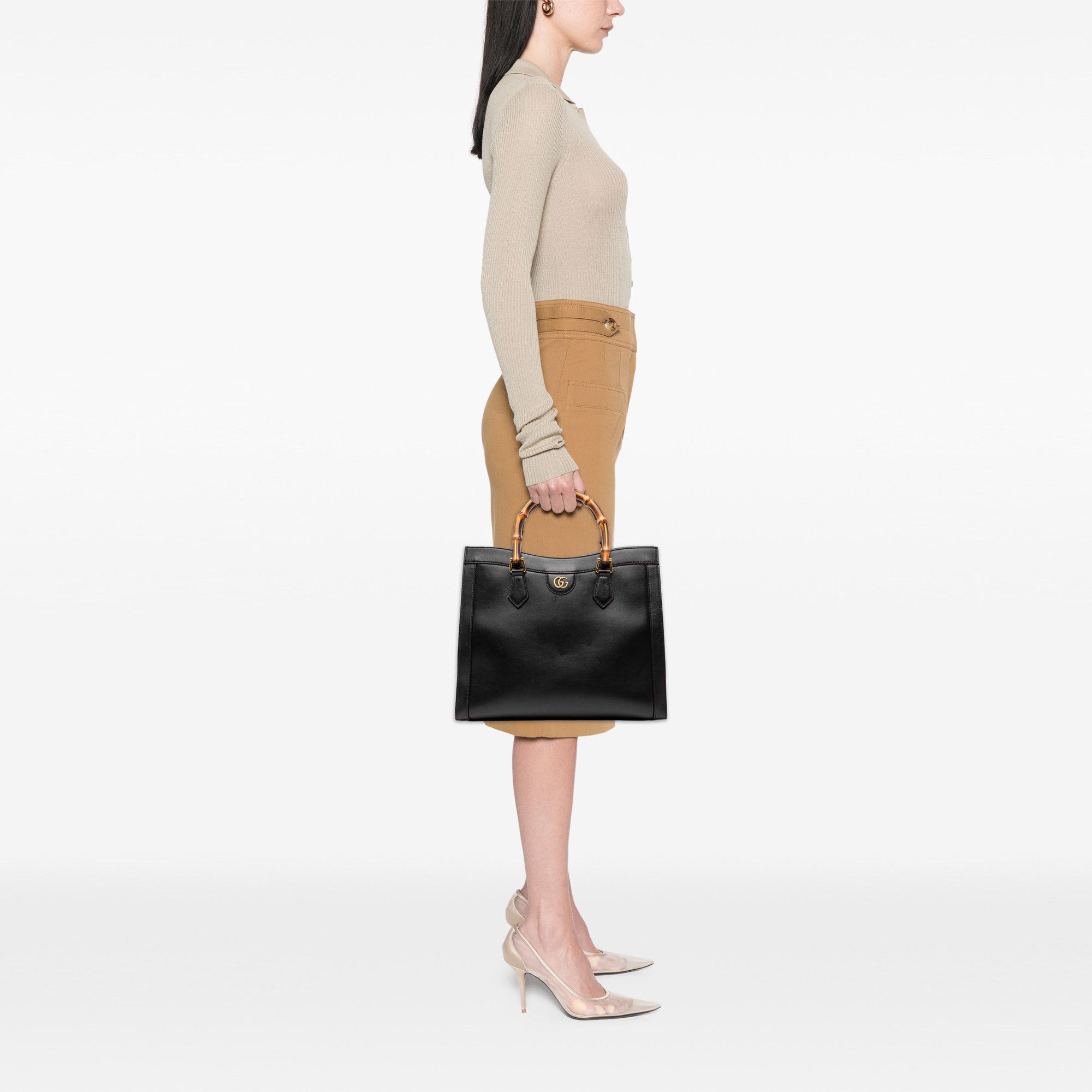 Gucci Gucci Medium Bamboo Calfskin Diana Tote Size ONE SIZE - 8 Thumbnail