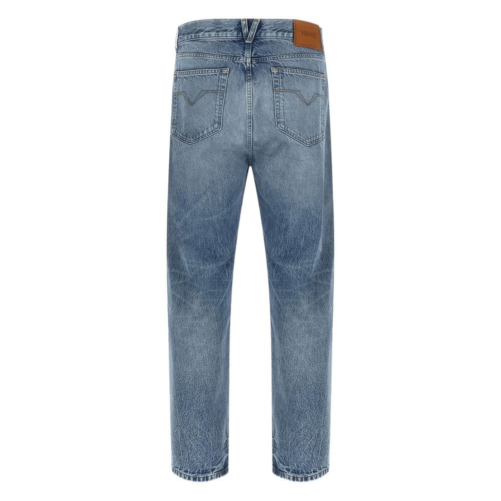 Versace Versace BLUE Denim - Regular & Straight-Leg Jeans Size US 32 / EU 48 - 3 Thumbnail