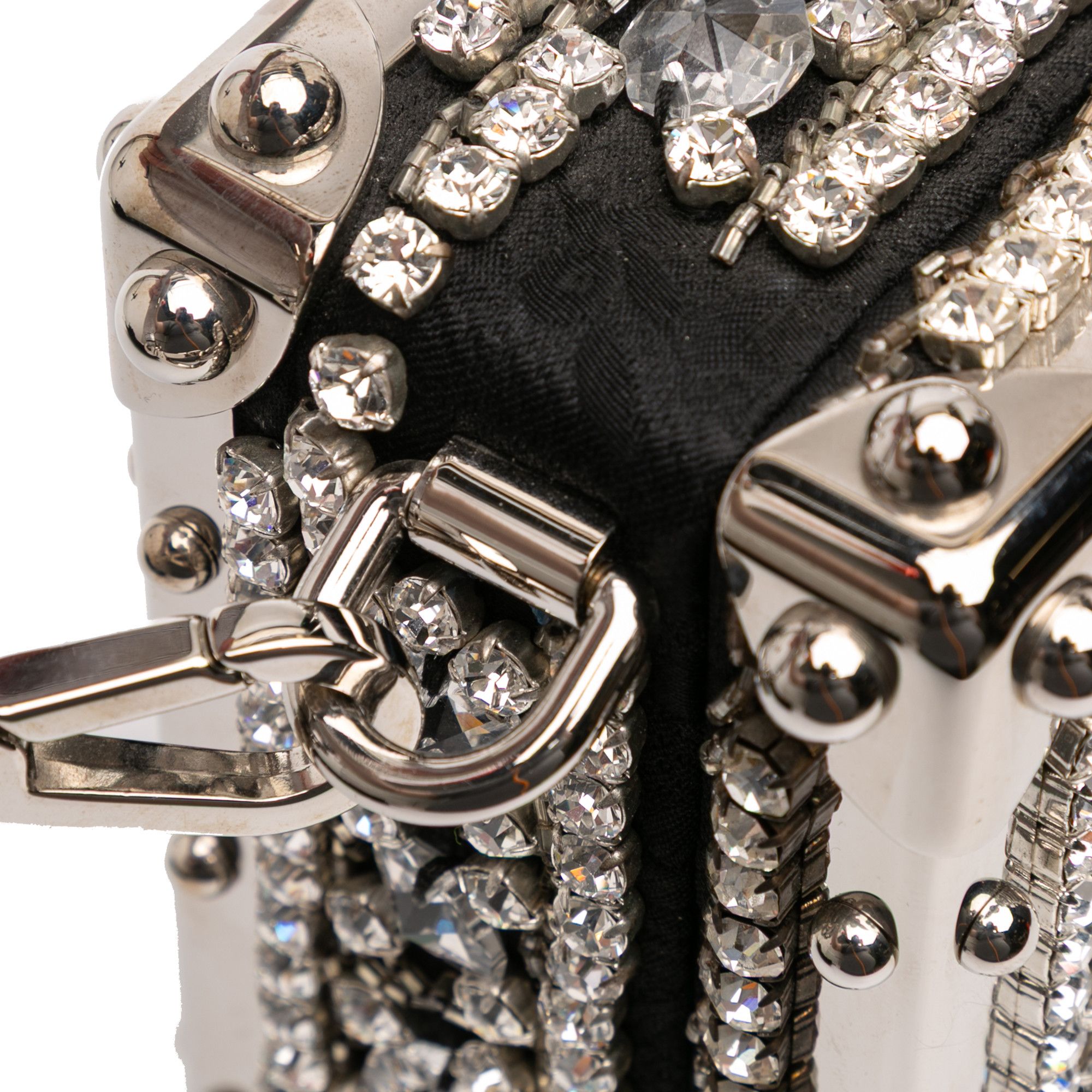 Dolce & Gabbana Dolce & Gabbana Rhinestone Embellished Jacquard Dolce Box Bag Size ONE SIZE - 7 Thumbnail