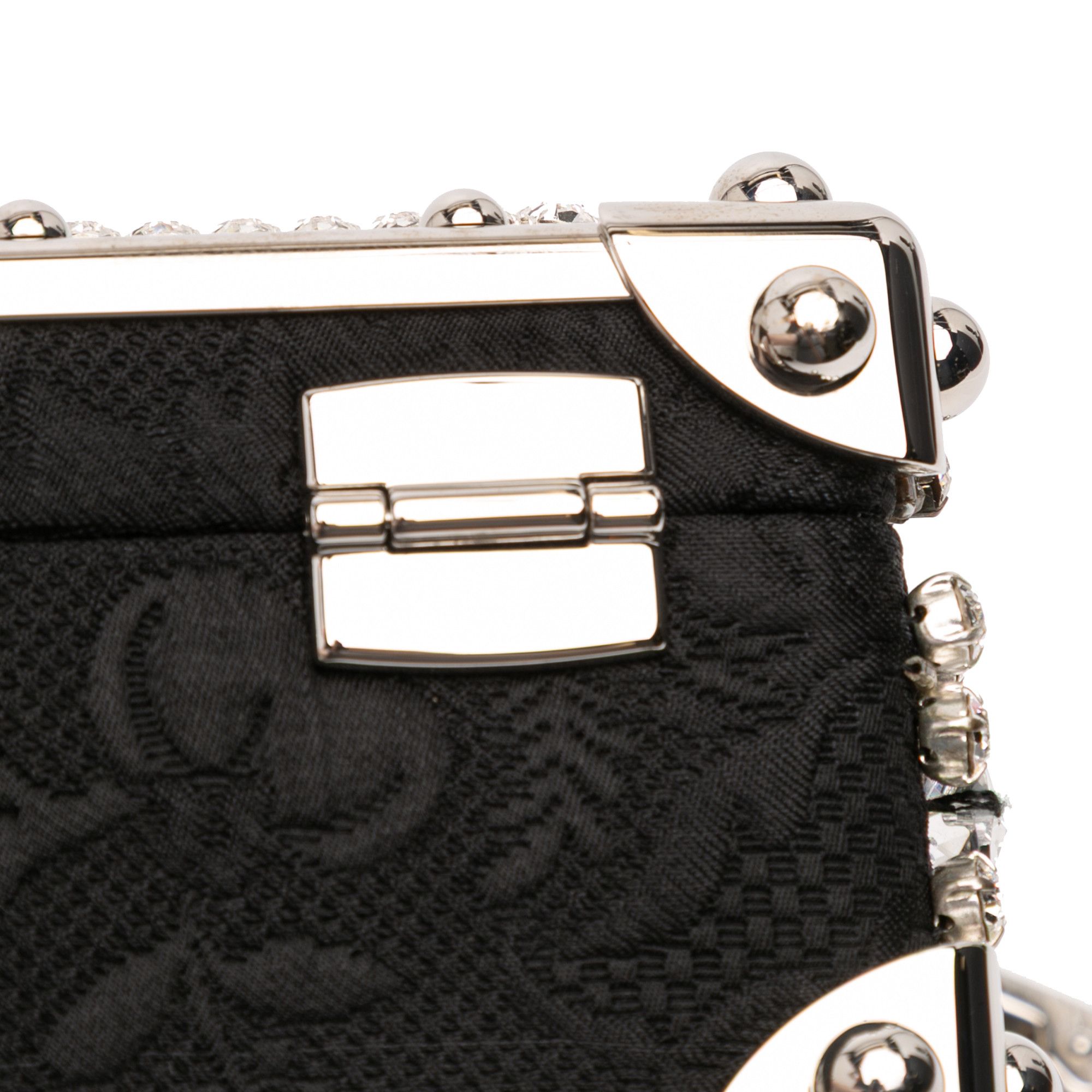 Dolce & Gabbana Dolce & Gabbana Rhinestone Embellished Jacquard Dolce Box Bag Size ONE SIZE - 6 Thumbnail
