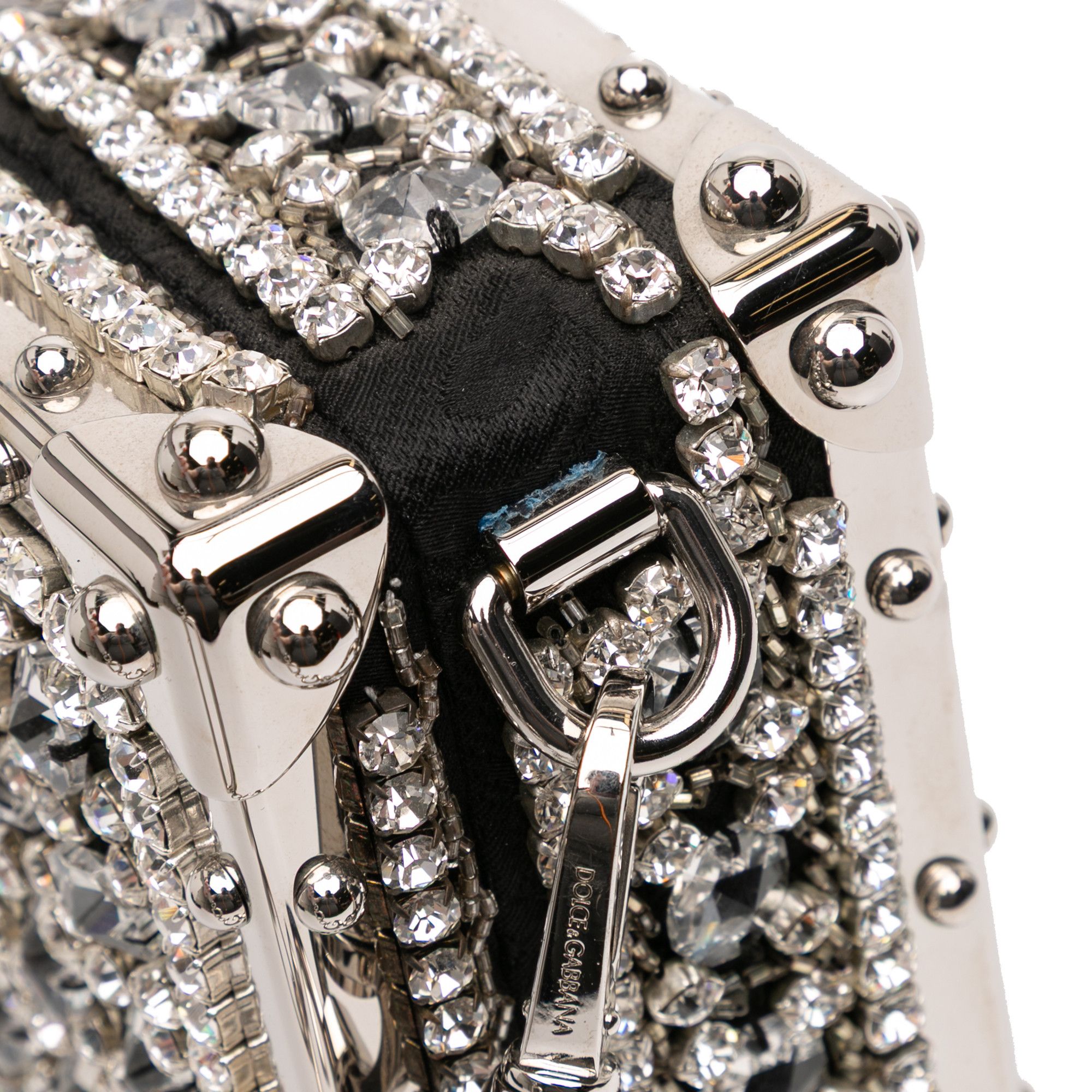 Dolce & Gabbana Dolce & Gabbana Rhinestone Embellished Jacquard Dolce Box Bag Size ONE SIZE - 8 Thumbnail