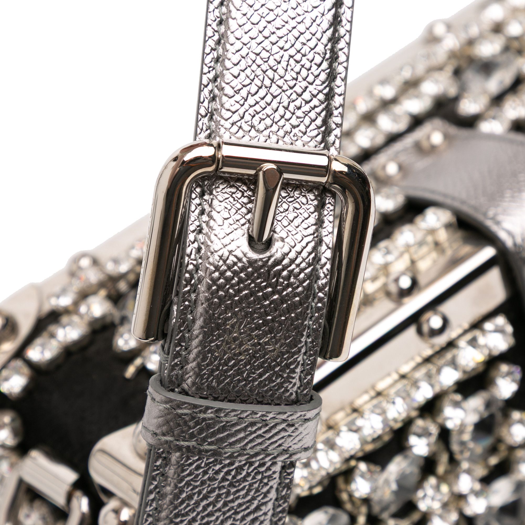 Dolce & Gabbana Dolce & Gabbana Rhinestone Embellished Jacquard Dolce Box Bag Size ONE SIZE - 9 Thumbnail