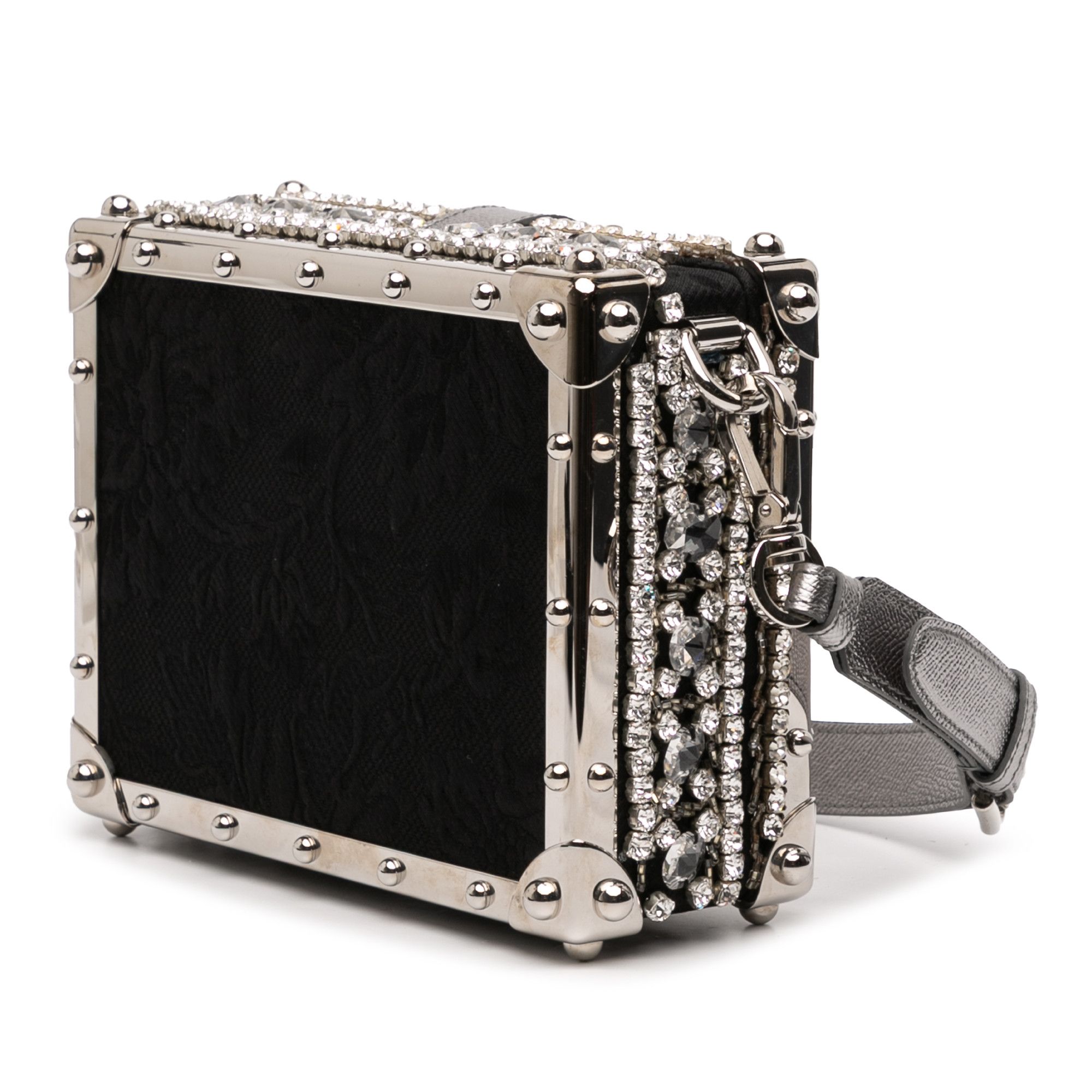 Dolce & Gabbana Dolce & Gabbana Rhinestone Embellished Jacquard Dolce Box Bag Size ONE SIZE - 2 Thumbnail