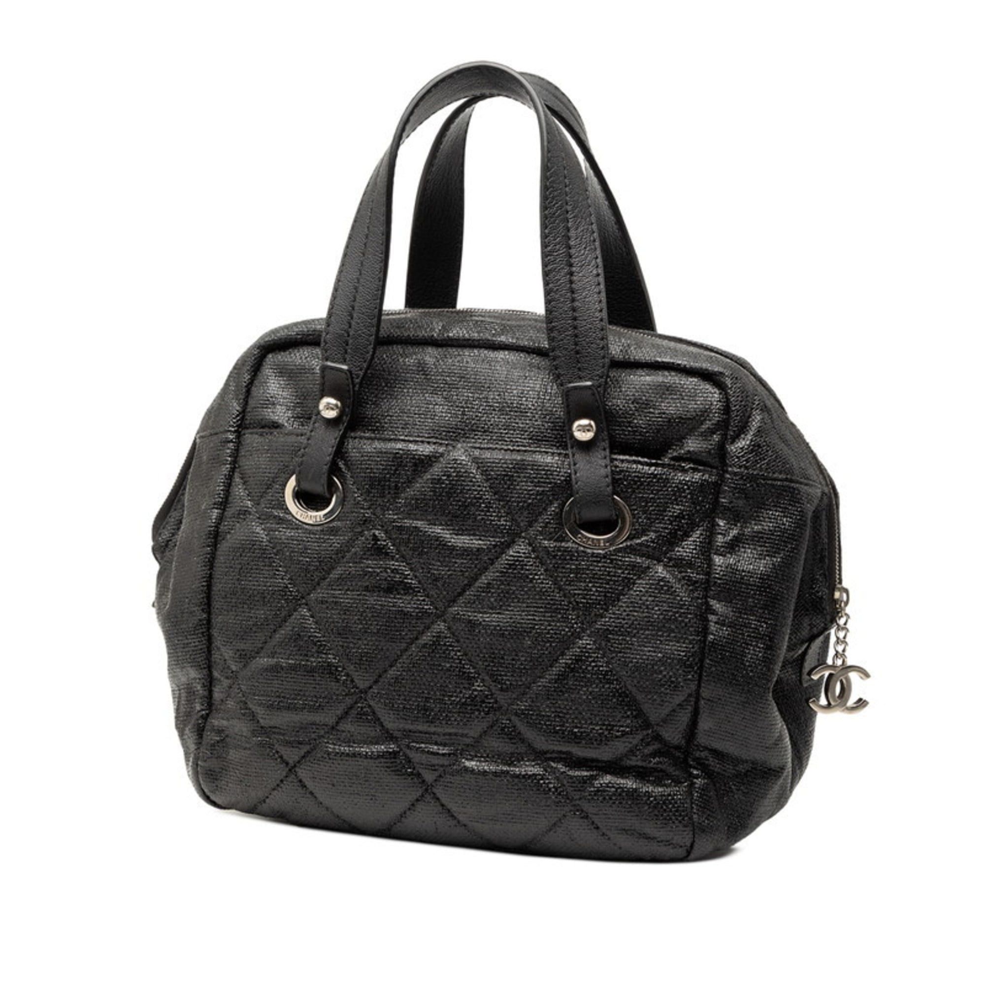 Chanel CHANEL Coco Mark Paris-Biarritz Handbag Black Women's Size ONE SIZE - 2 Thumbnail