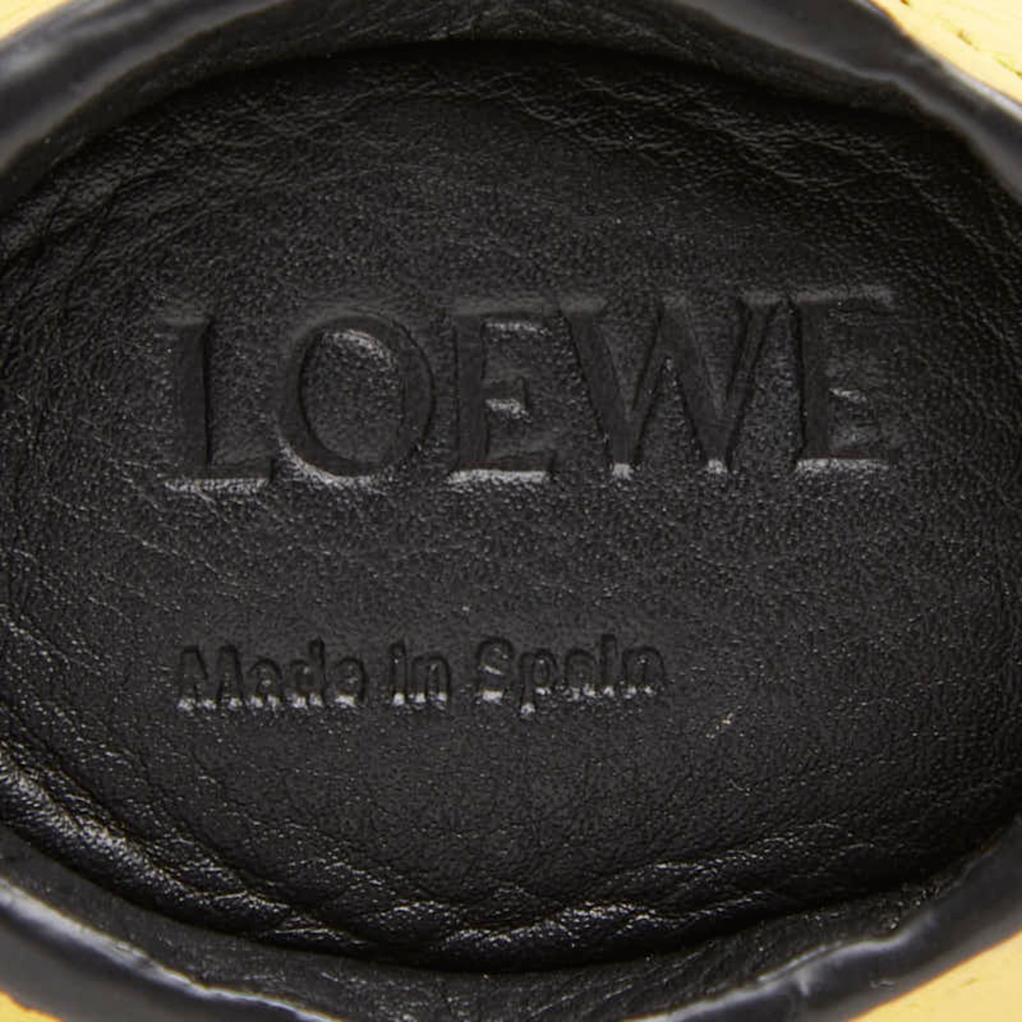 Loewe LOEWE Elephant Wallet/Coin Case Charm Key Ring Yellow Leather Women's Size ONE SIZE - 7 Thumbnail