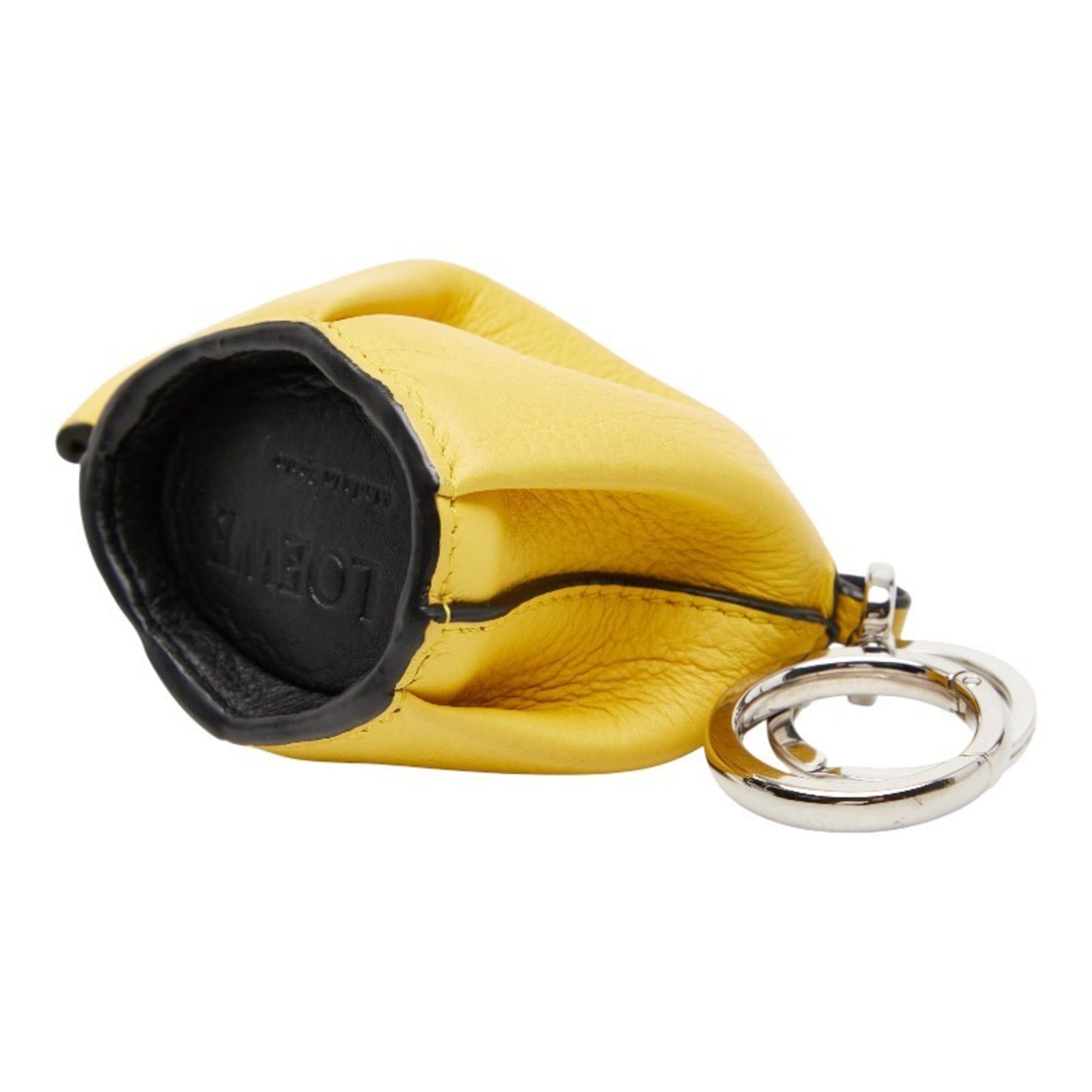 Loewe LOEWE Elephant Wallet/Coin Case Charm Key Ring Yellow Leather Women's Size ONE SIZE - 4 Thumbnail