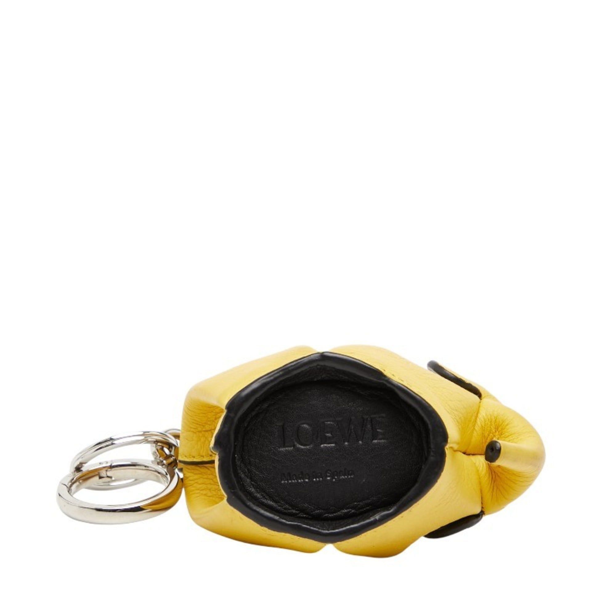 Loewe LOEWE Elephant Wallet/Coin Case Charm Key Ring Yellow Leather Women's Size ONE SIZE - 3 Thumbnail