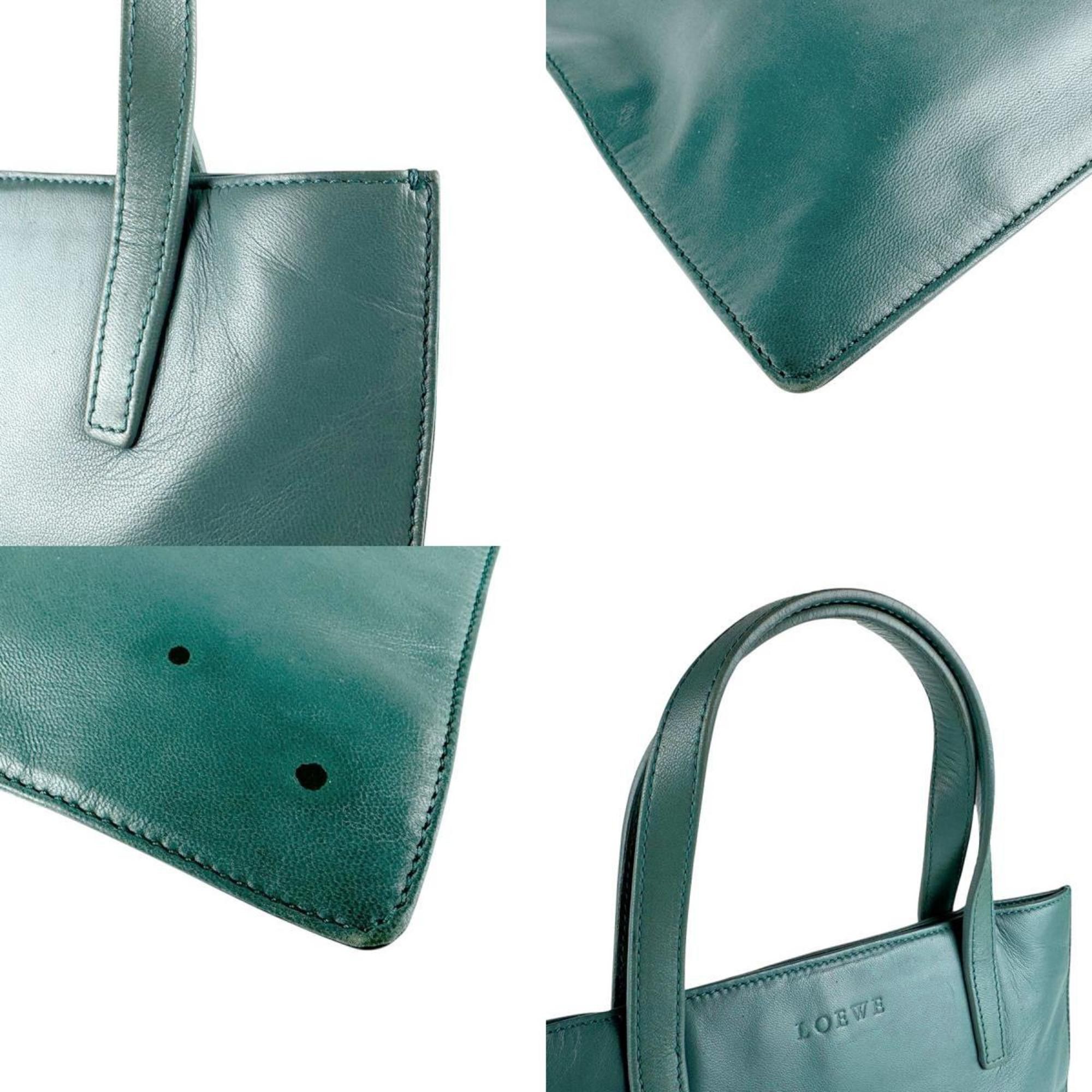 Loewe LOEWE Women's Green Leather Handbag Z8279 Size ONE SIZE - 4 Thumbnail