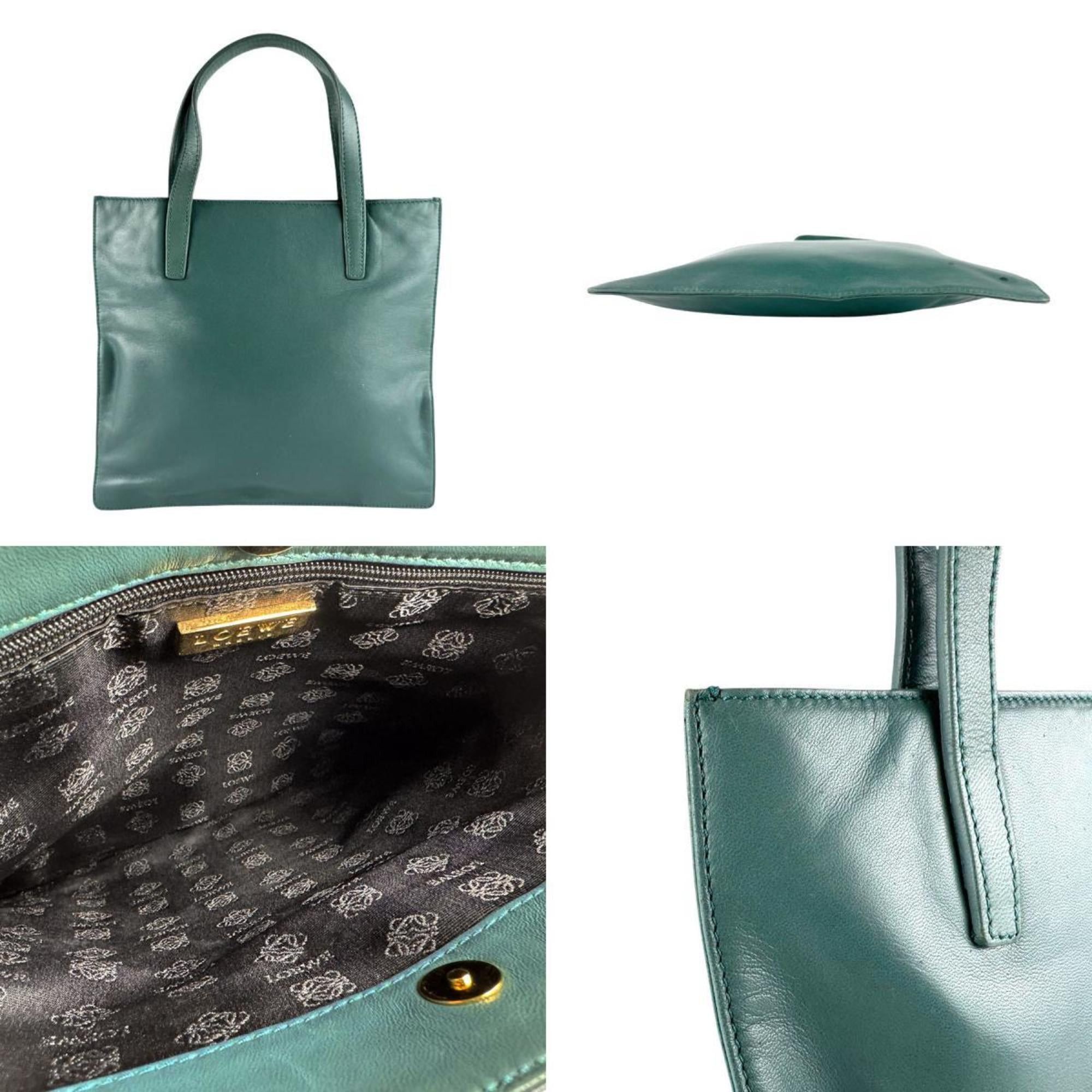Loewe LOEWE Women's Green Leather Handbag Z8279 Size ONE SIZE - 3 Thumbnail