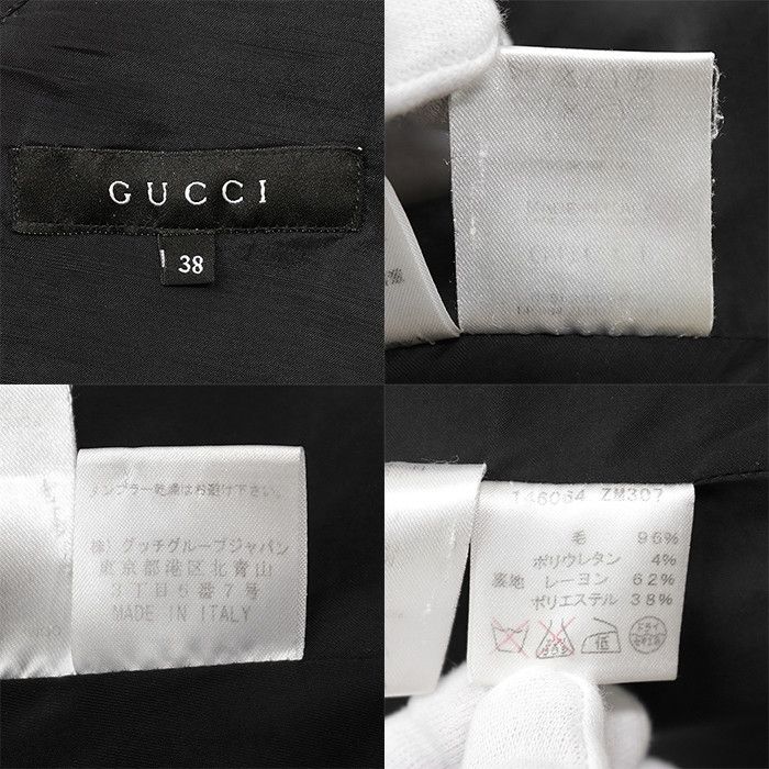 Gucci Gucci Gucci Wool Blend Tailored Jacket Textile Outerwear DUTY FREE for USA Size ONE SIZE - 10 Thumbnail