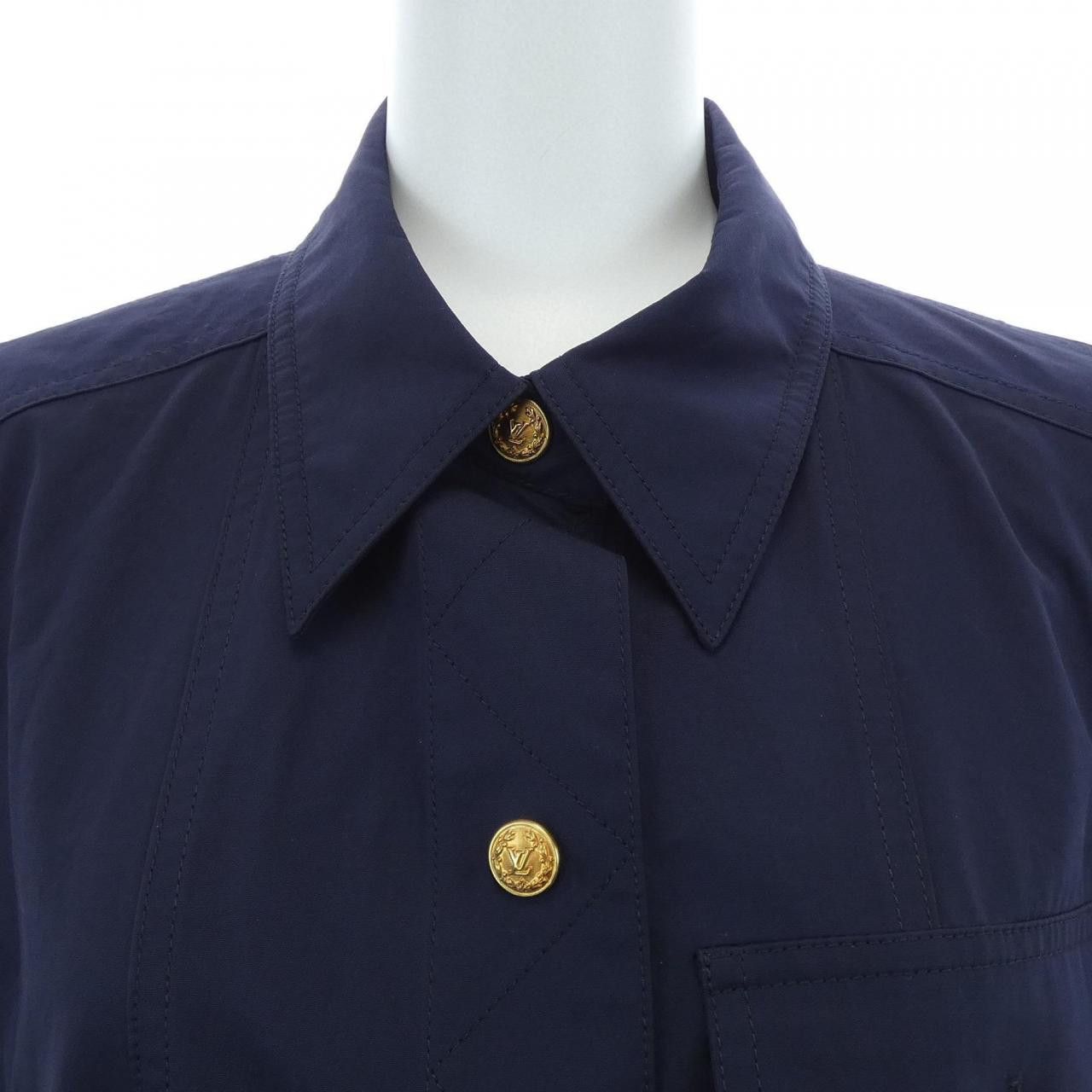 Louis Vuitton Louis Vuitton Louis Vuitton Uniform Detail Dress Textile Dresses FMDR38JH4 DUTY FREE for USA Size ONE SIZE - 5 Thumbnail
